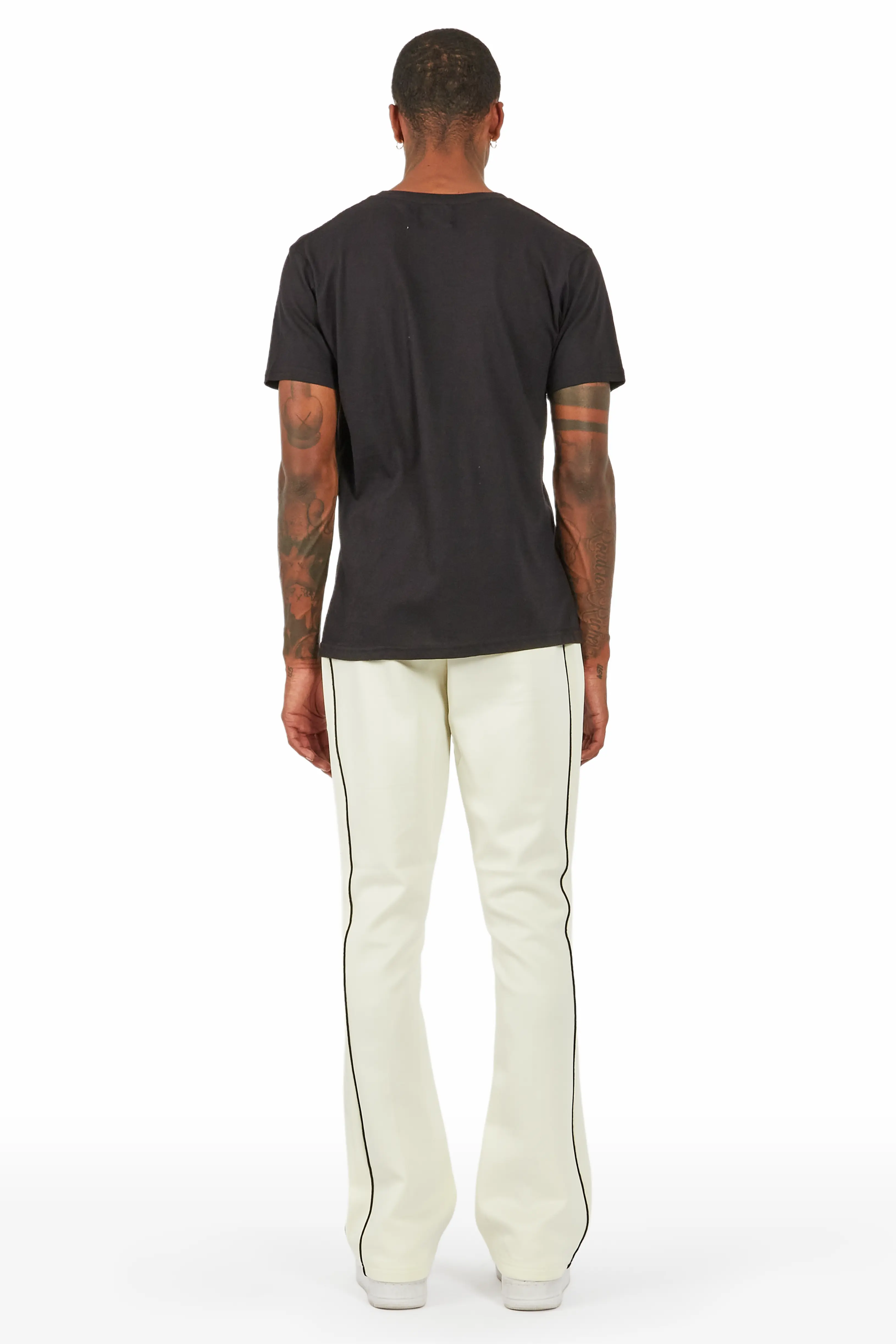 Jaco Cream Stacked Flare Pant - Image 4