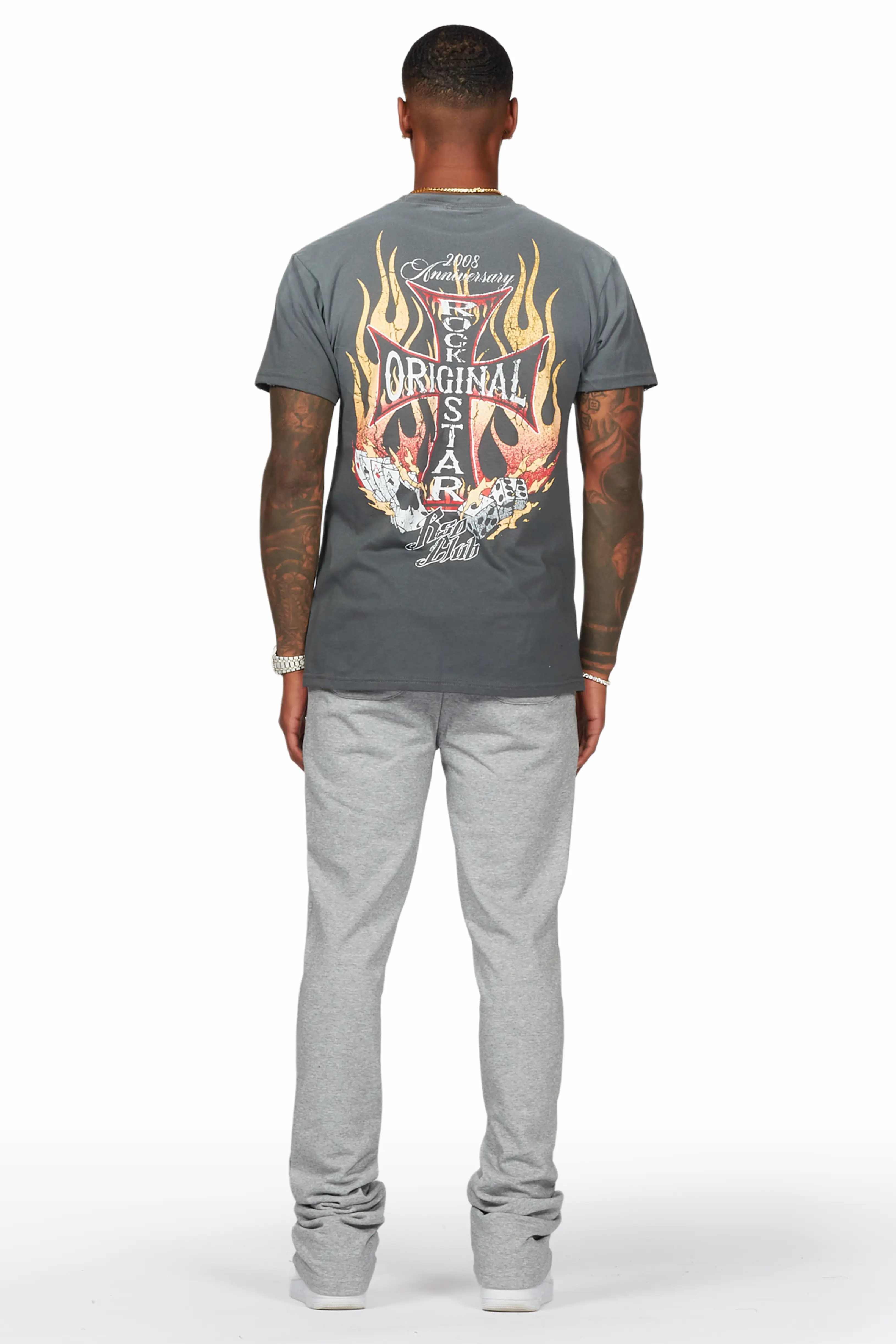 Alpine Grey Stacked Flare Pant - Image 5