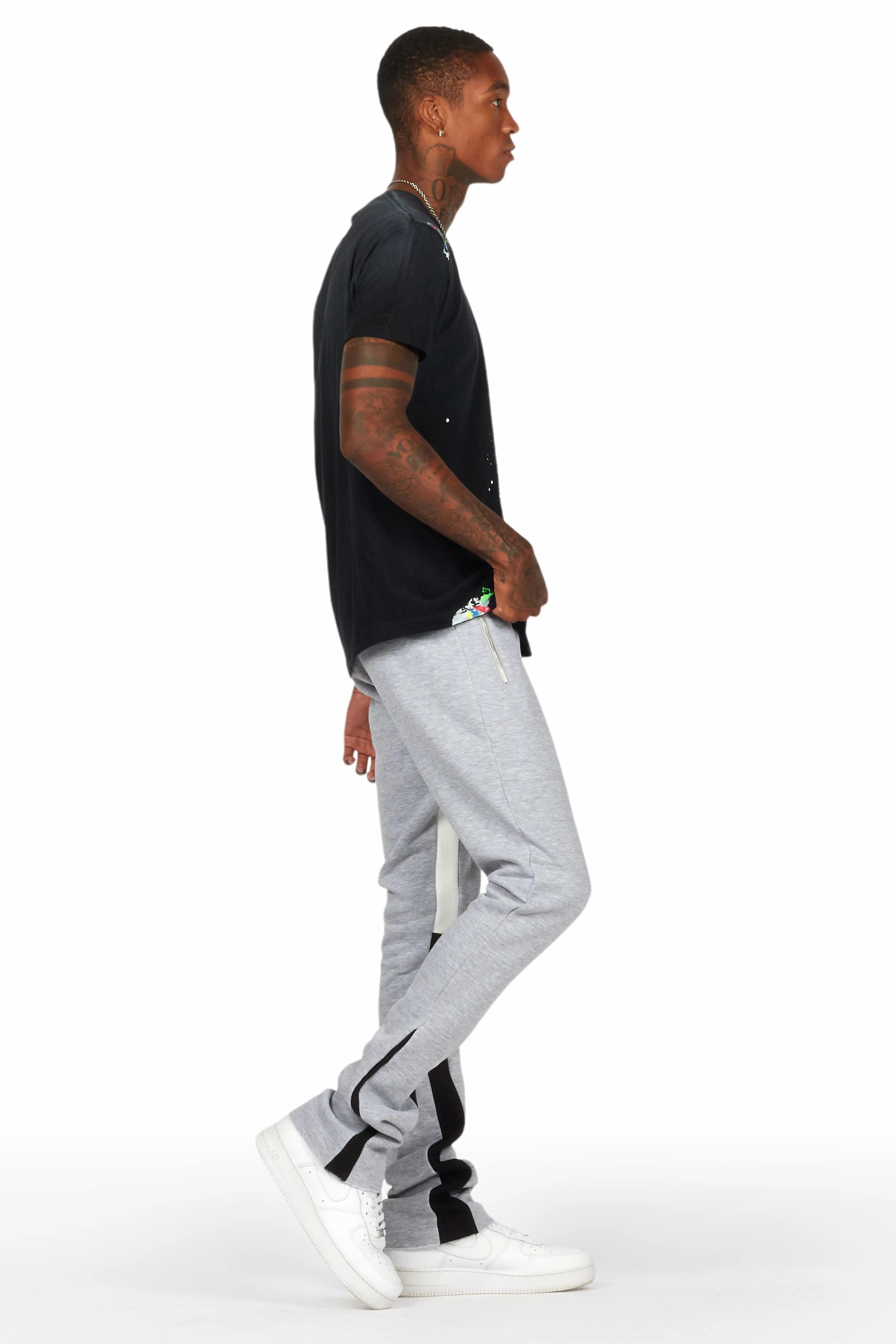 Alpine Grey/Black Stacked Flare Pant - Image 4