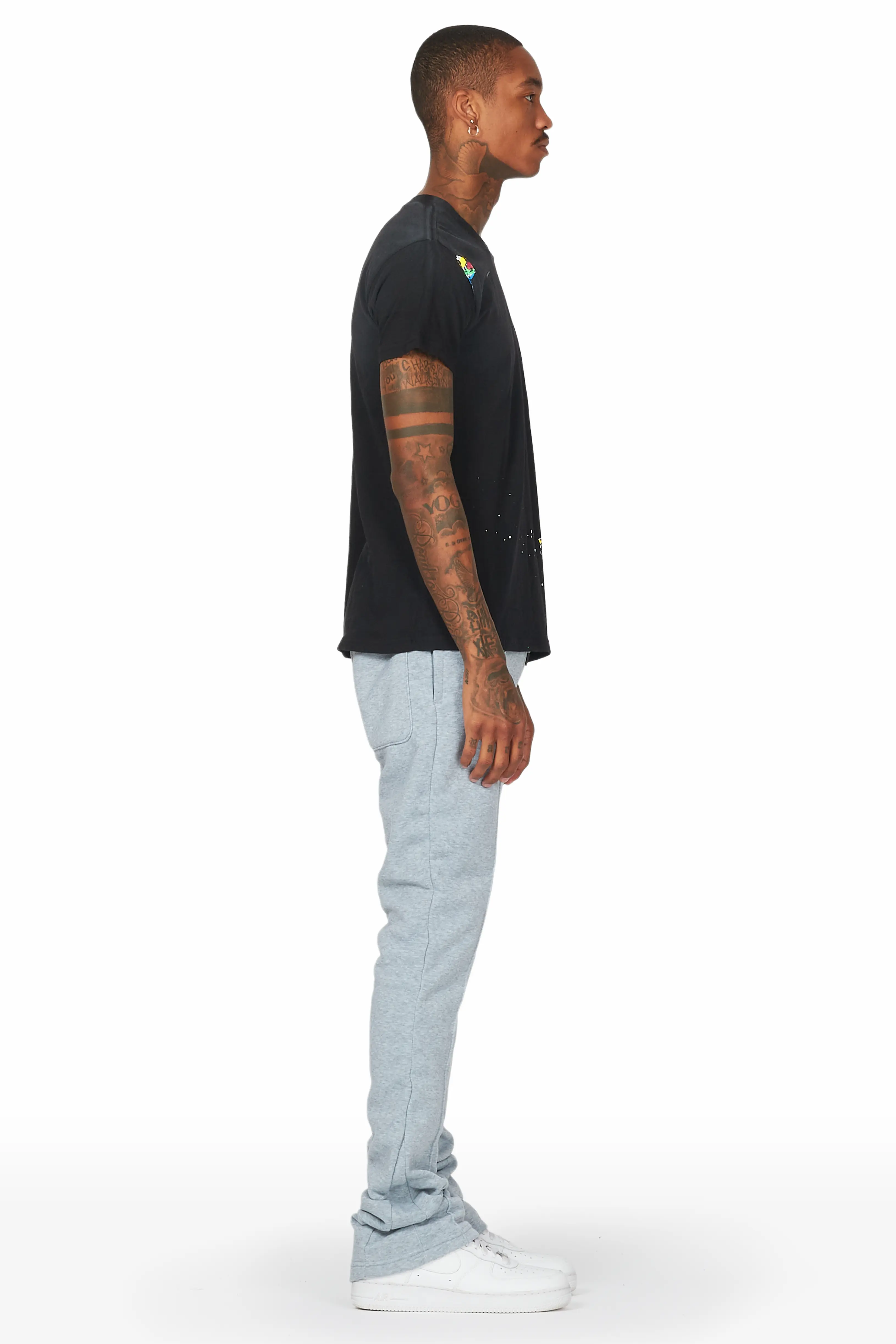 Alpine Heather Grey Stacked Flare Pant - Image 3