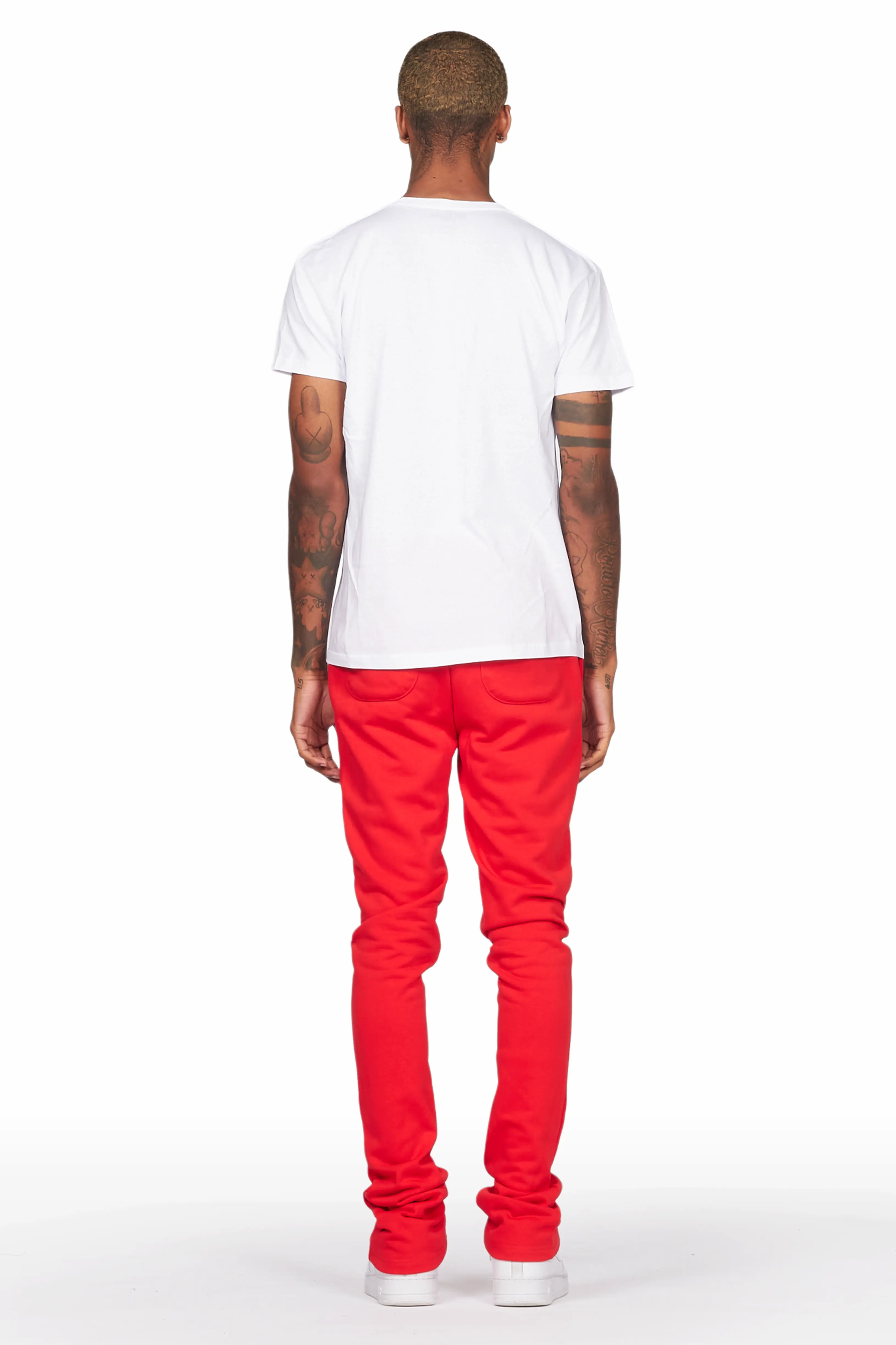 Alpine Red Stacked Flare Pant - Image 5