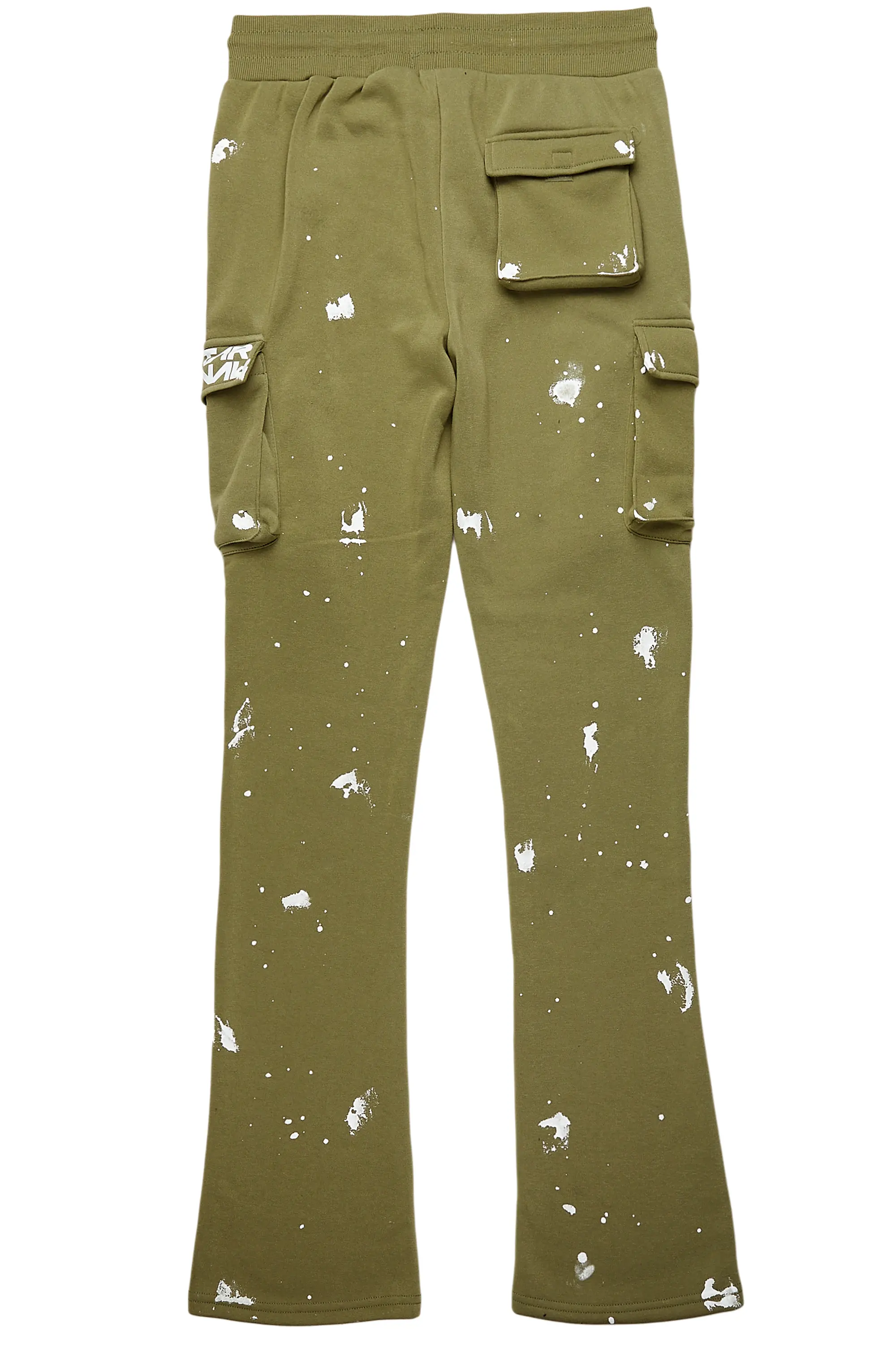 Radko Olive Stacked Flare Cargo Pants - Image 9