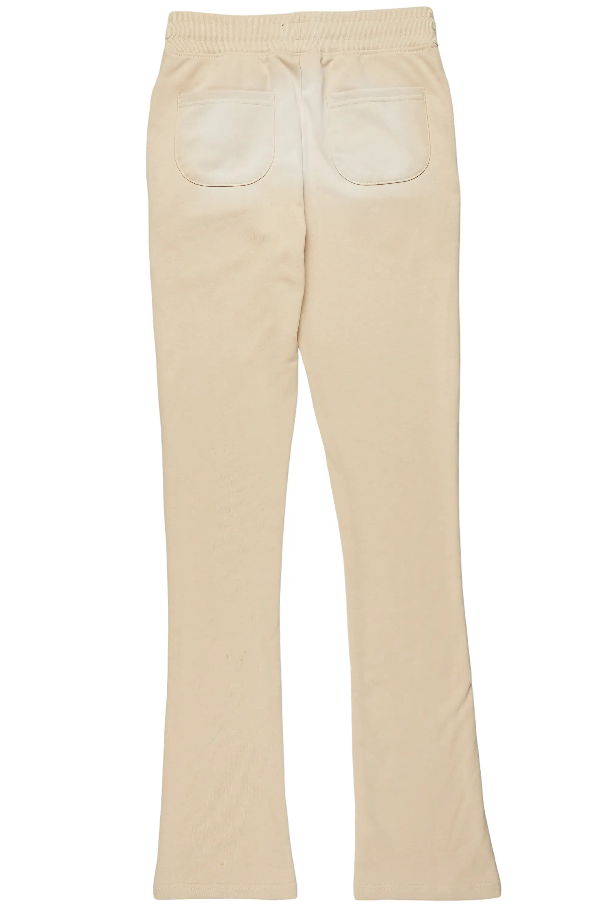 Damani Beige Patchwork Stacked Flare Pants - Image 9