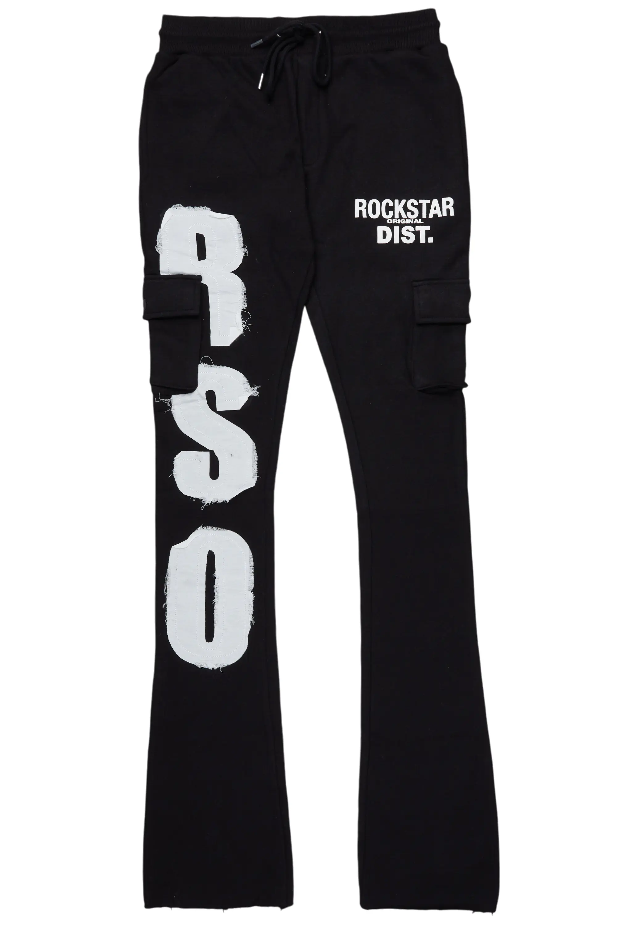 Admir Black Stacked Flare Pant - Image 2
