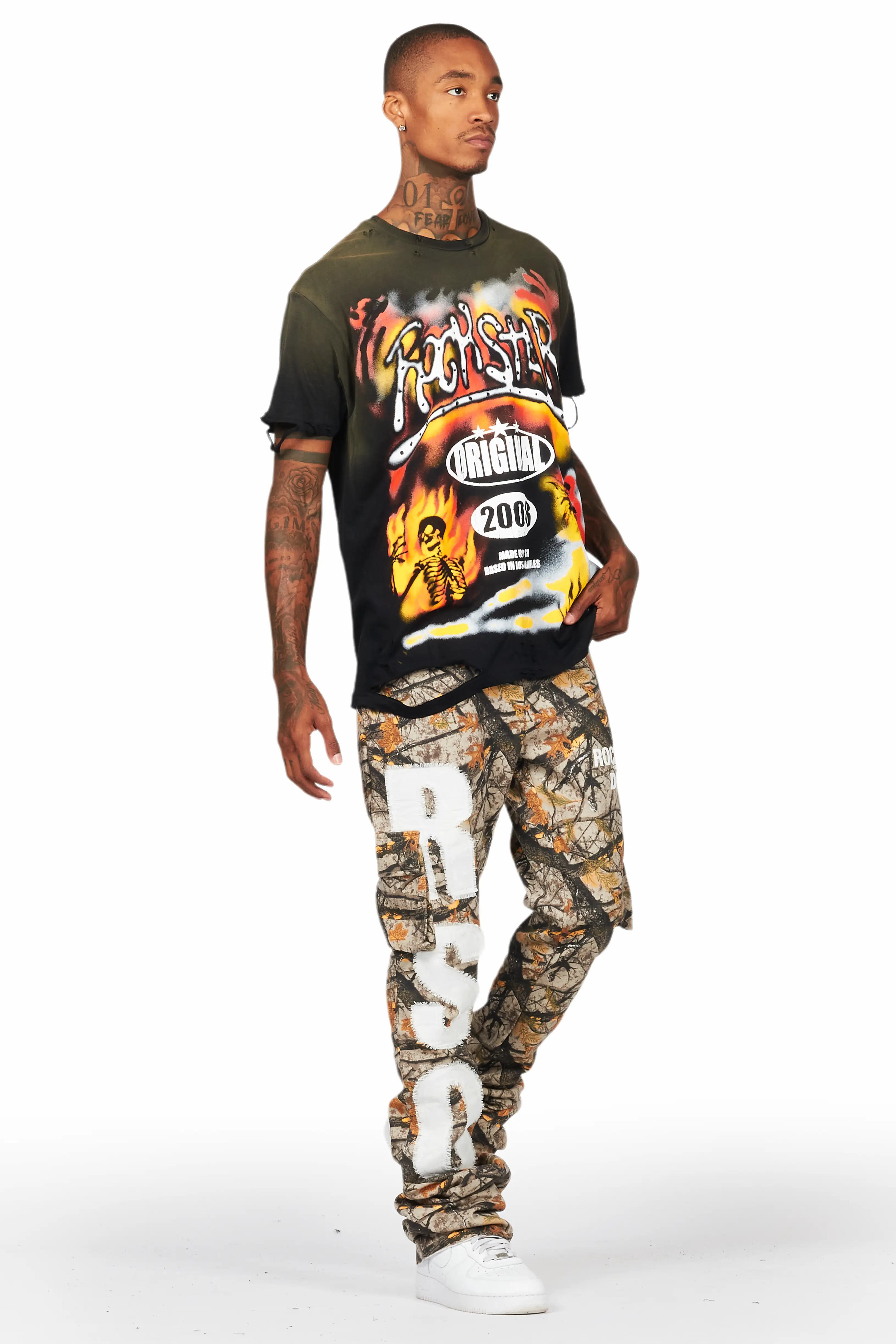 Admir Tree Camo Stacked Flare Pant - Image 6