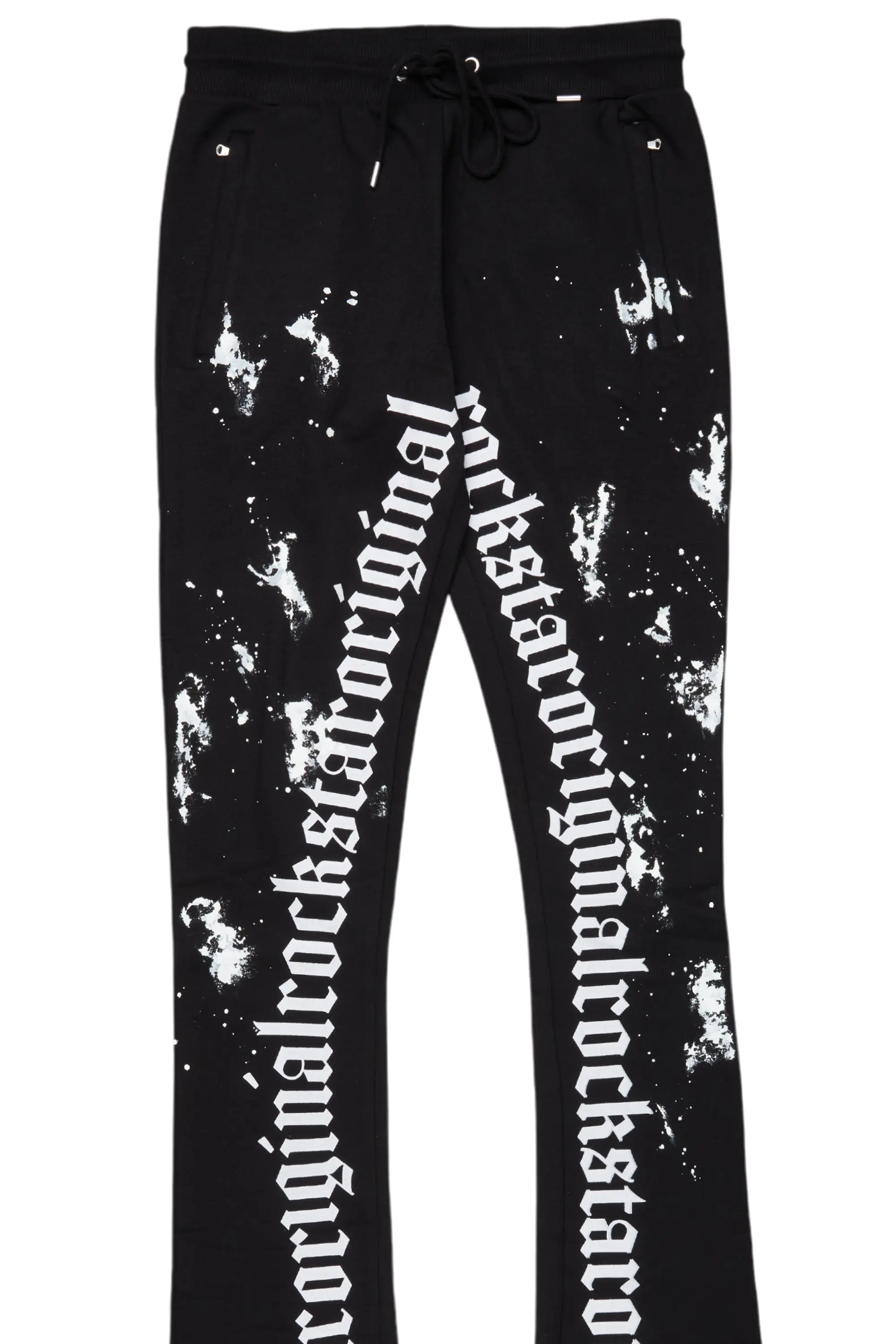 Adwin Painter Black/White Super Stacked Flare Pants - Image 7