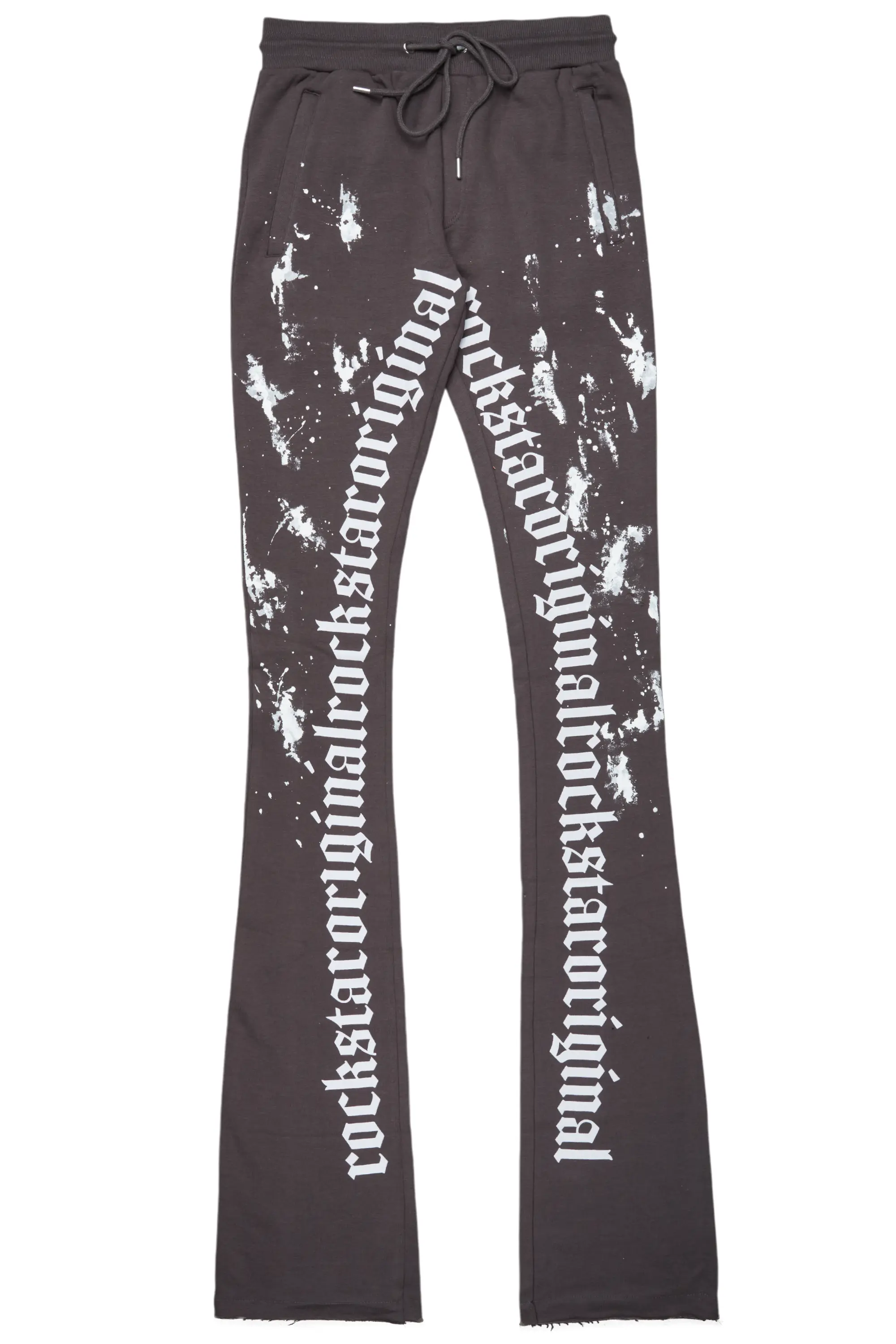 Adwin Painter Vintage Grey Super Stacked Flare Pants - Image 2