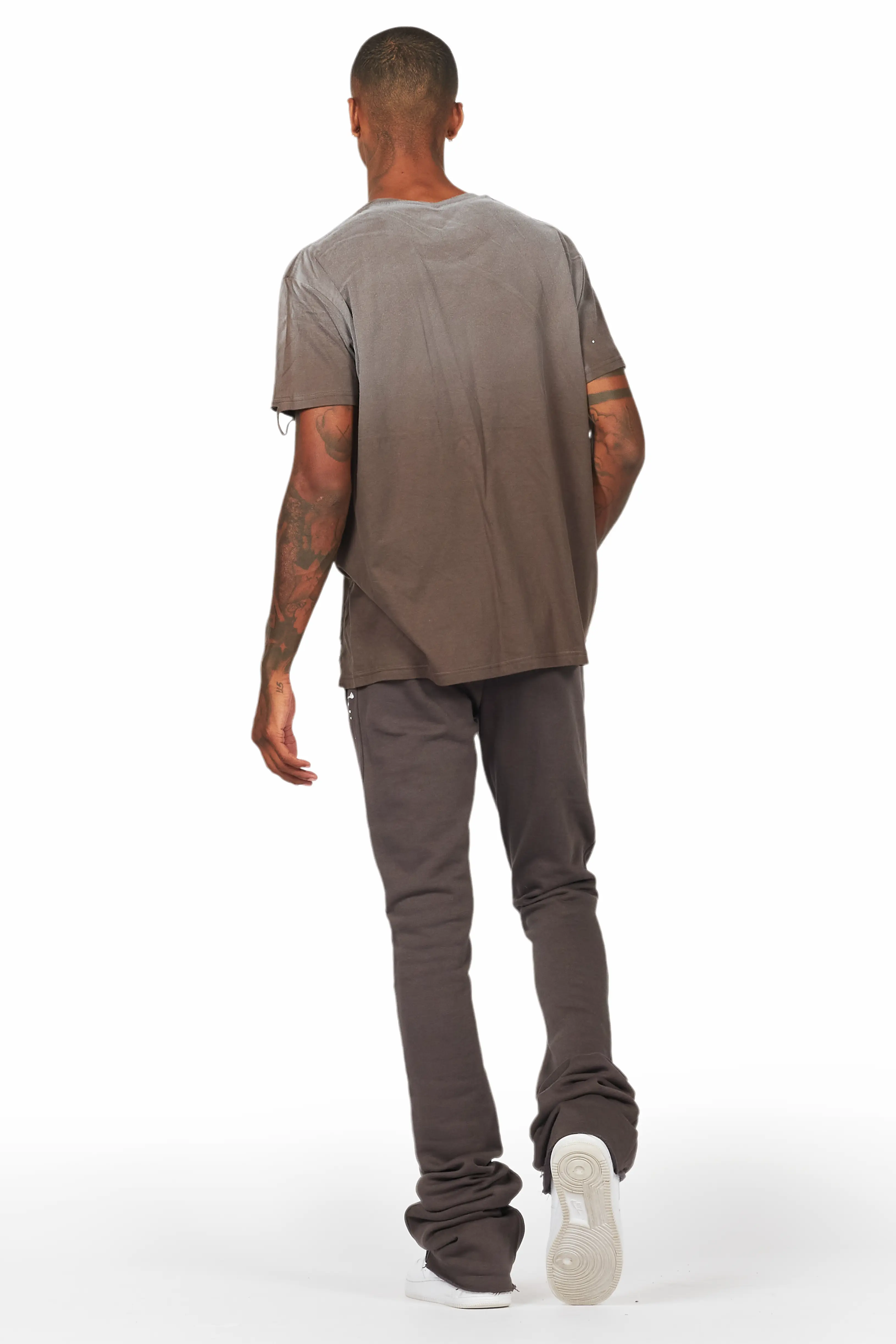 Adwin Painter Vintage Grey Super Stacked Flare Pants - Image 5