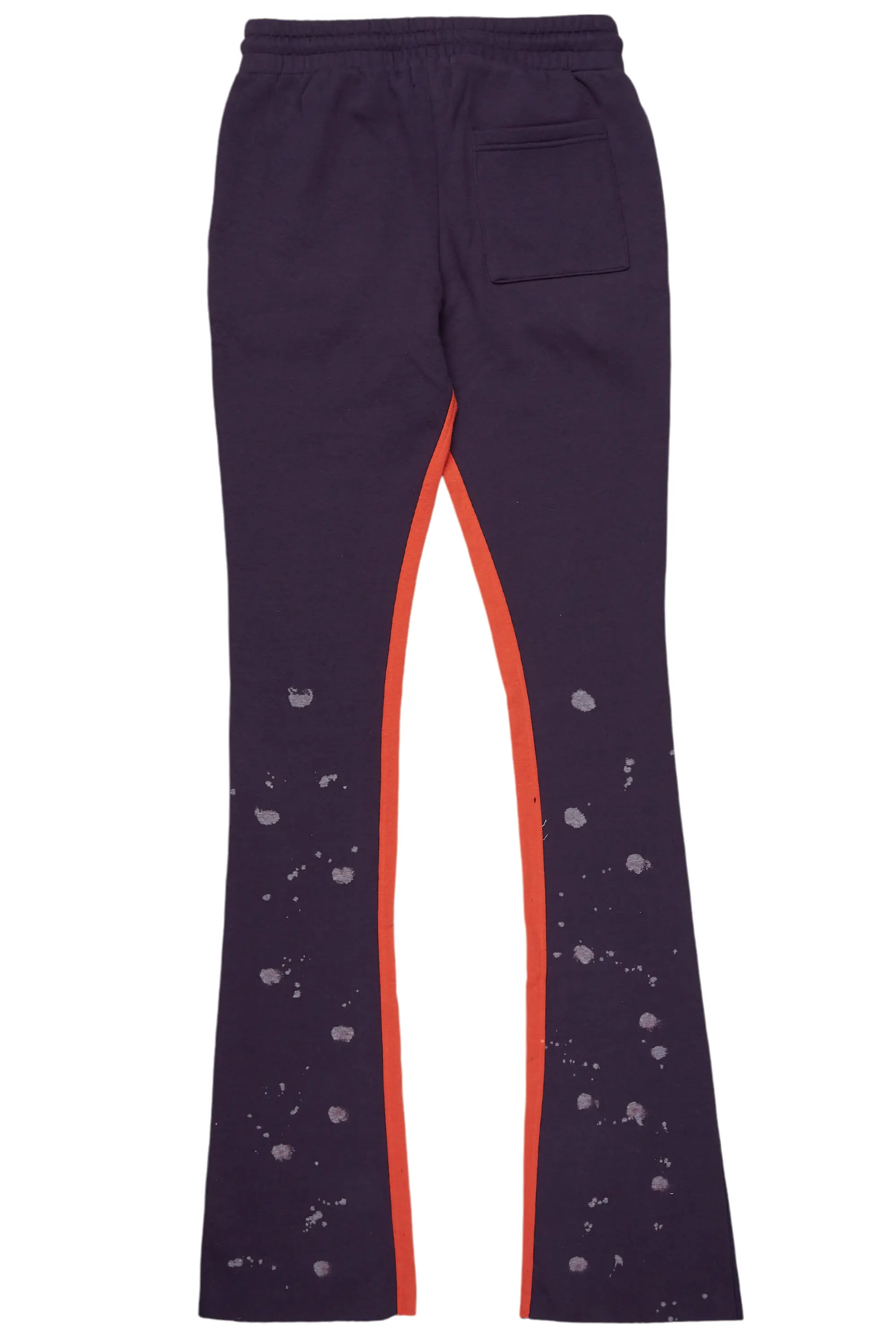 Tanko Purple Patchwork Stacked Flare Track Pant - Image 9