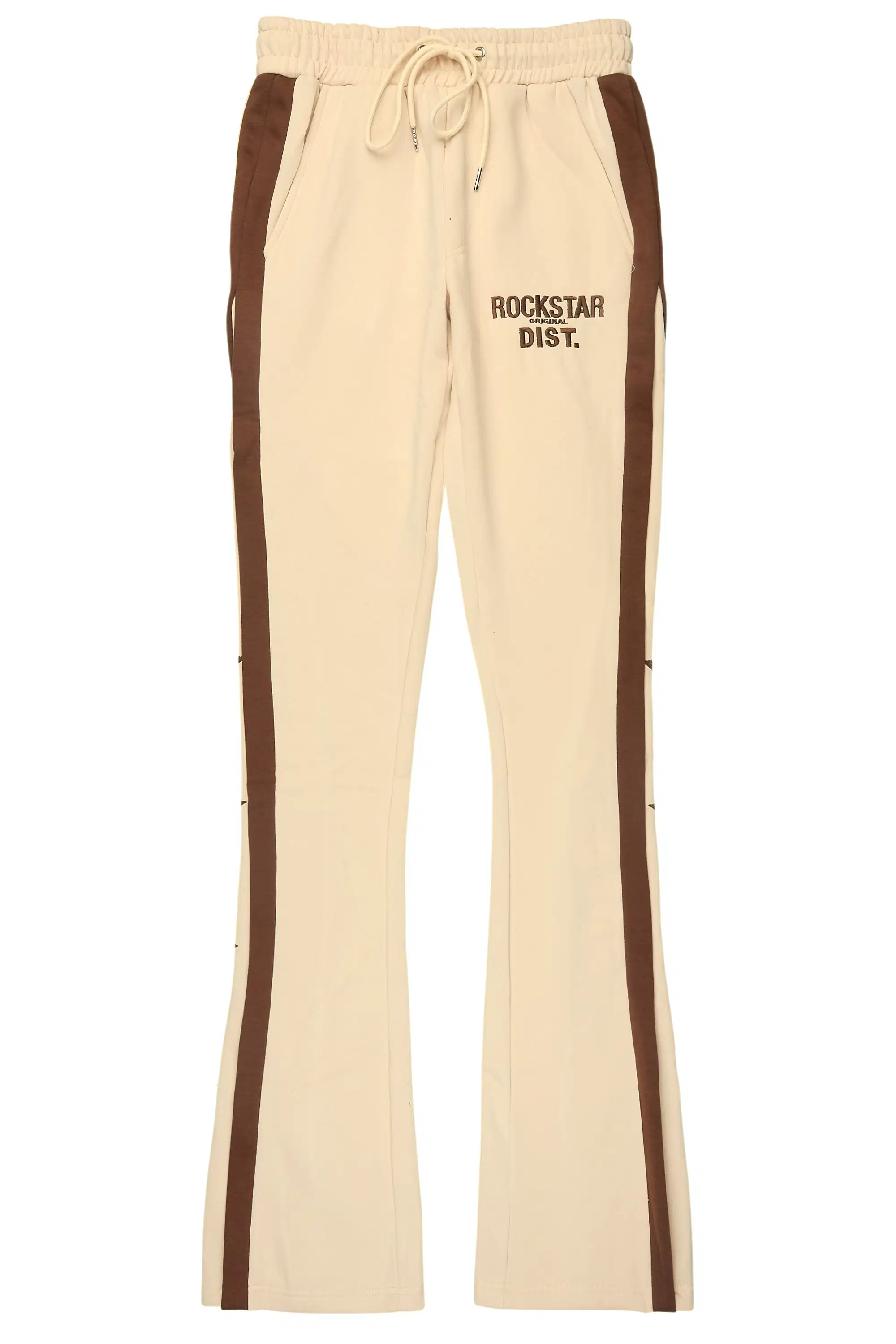 Arkady Beige Stacked Flare Pant - Image 2
