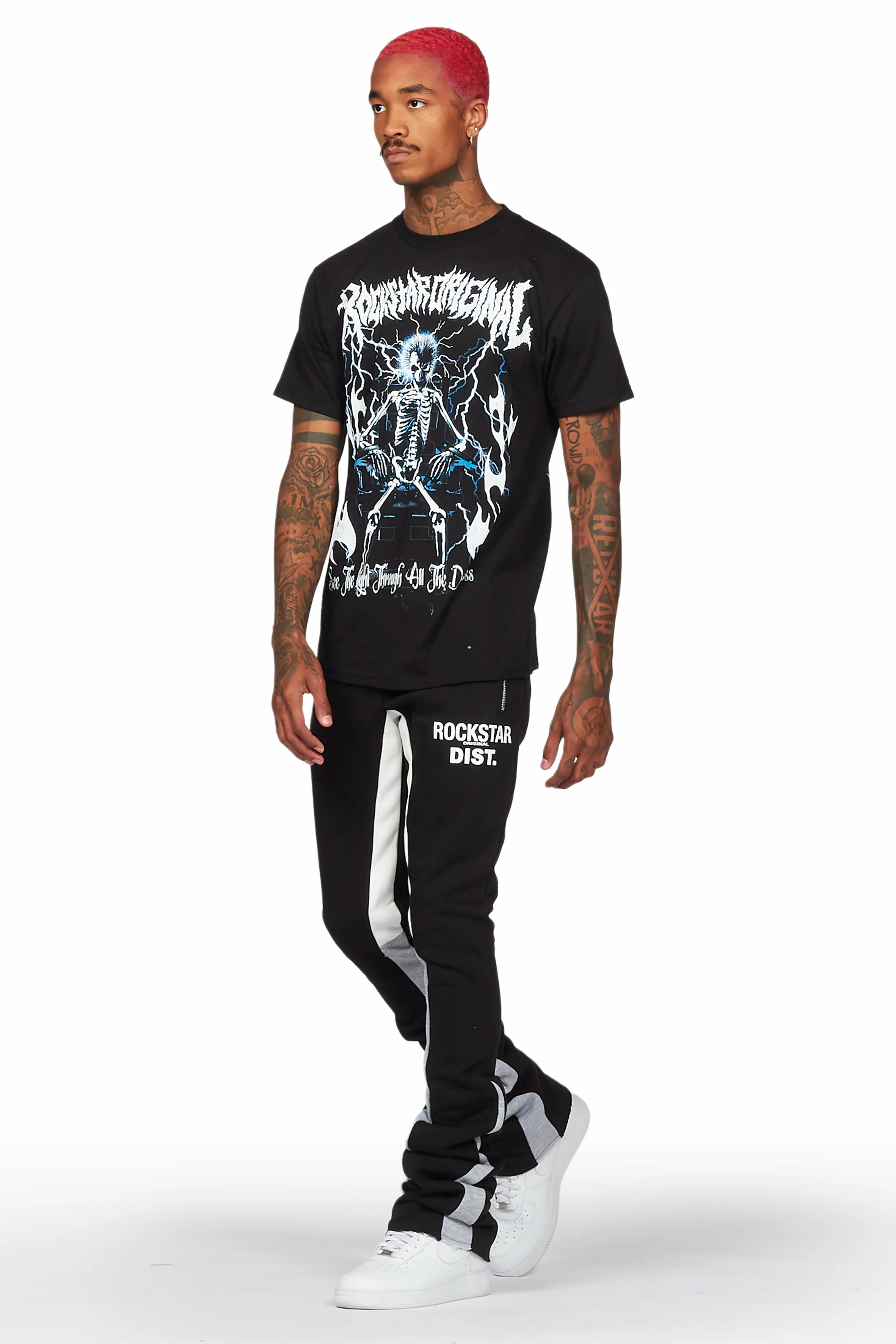 Alpine Black/White Super Stacked Trackpant - Image 6