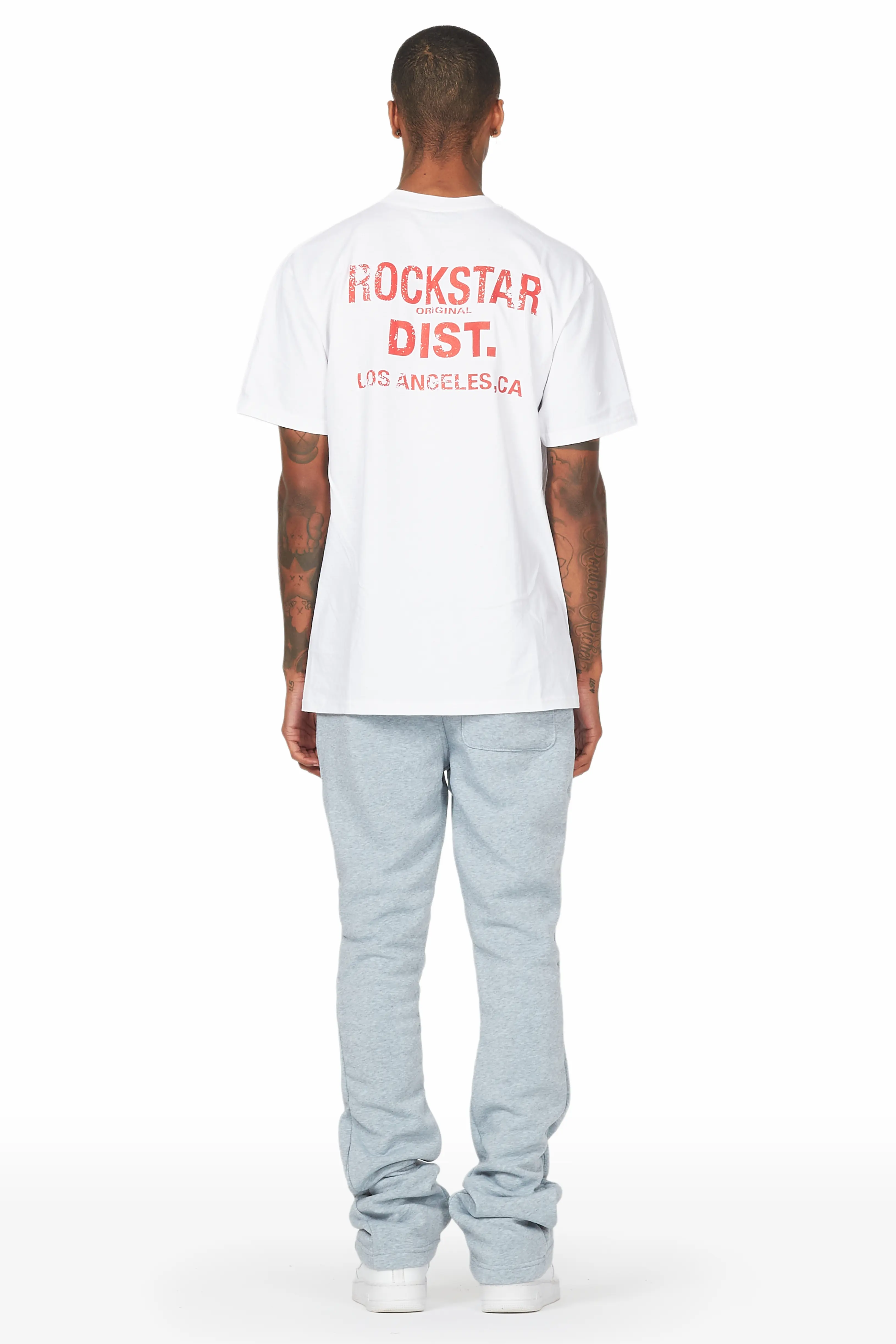 Luka Heather Grey Patchwork Stacked Flare Pants - Image 5