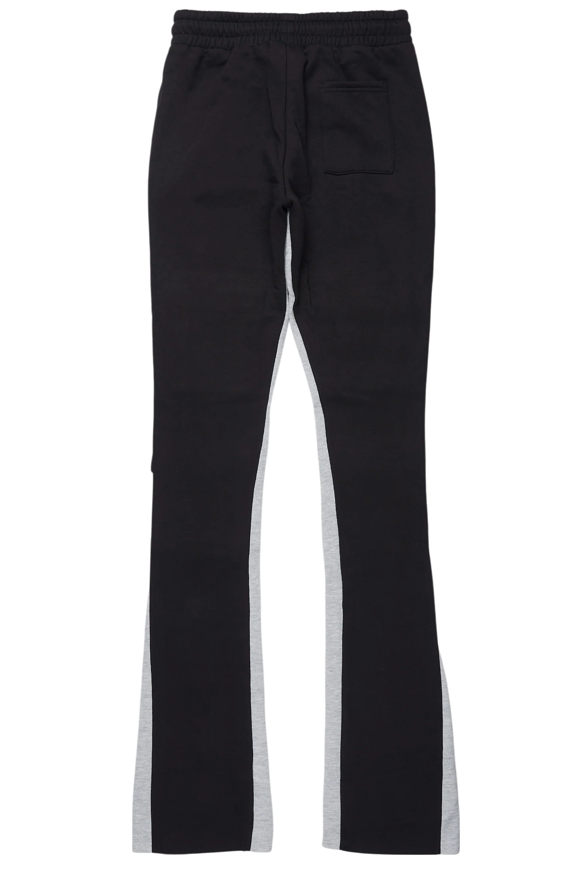 Antoon Black Stacked Flare Track Pant - Image 10