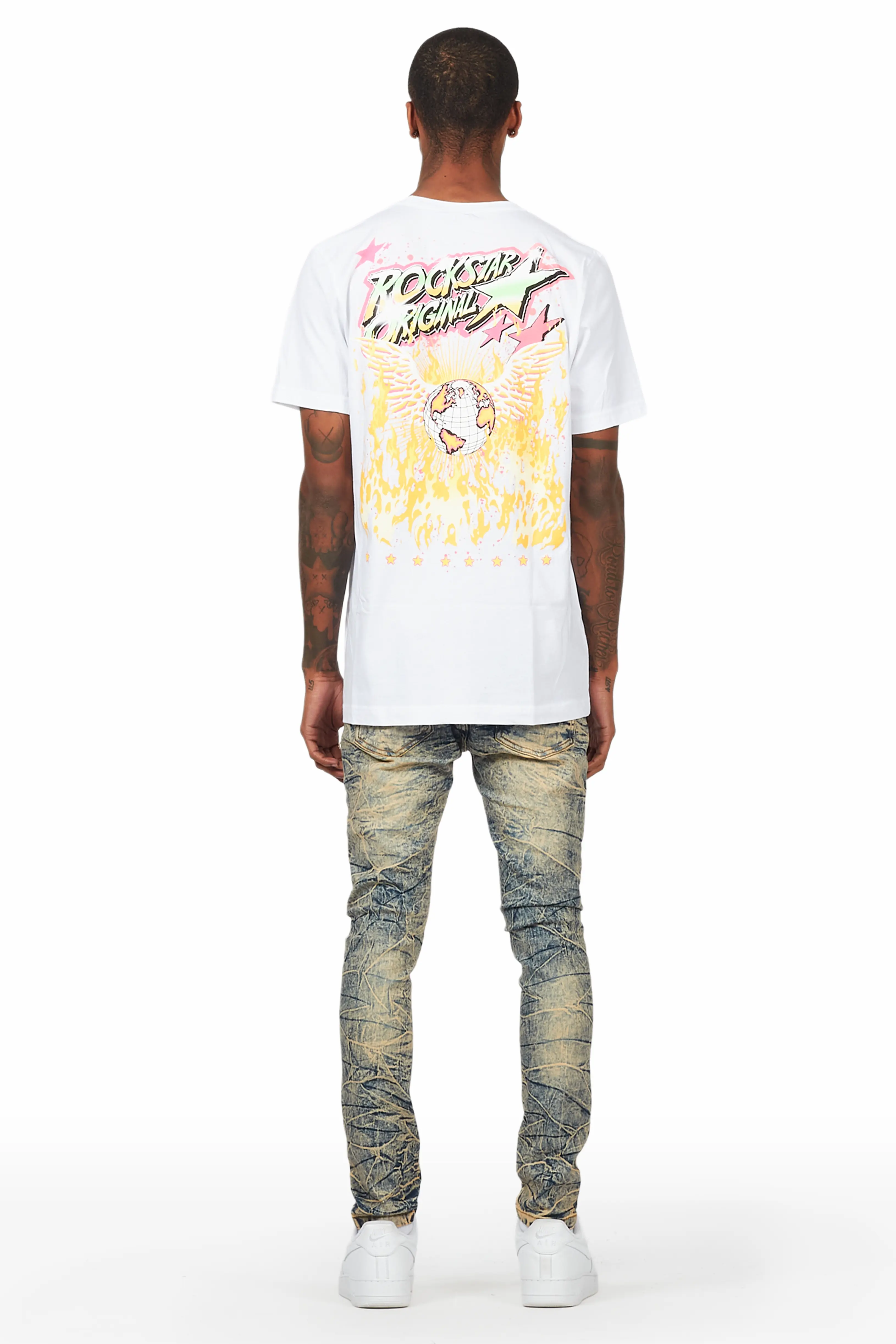 Whitefall White T-Shirt Slim Fit Jean Bundle - Image 5