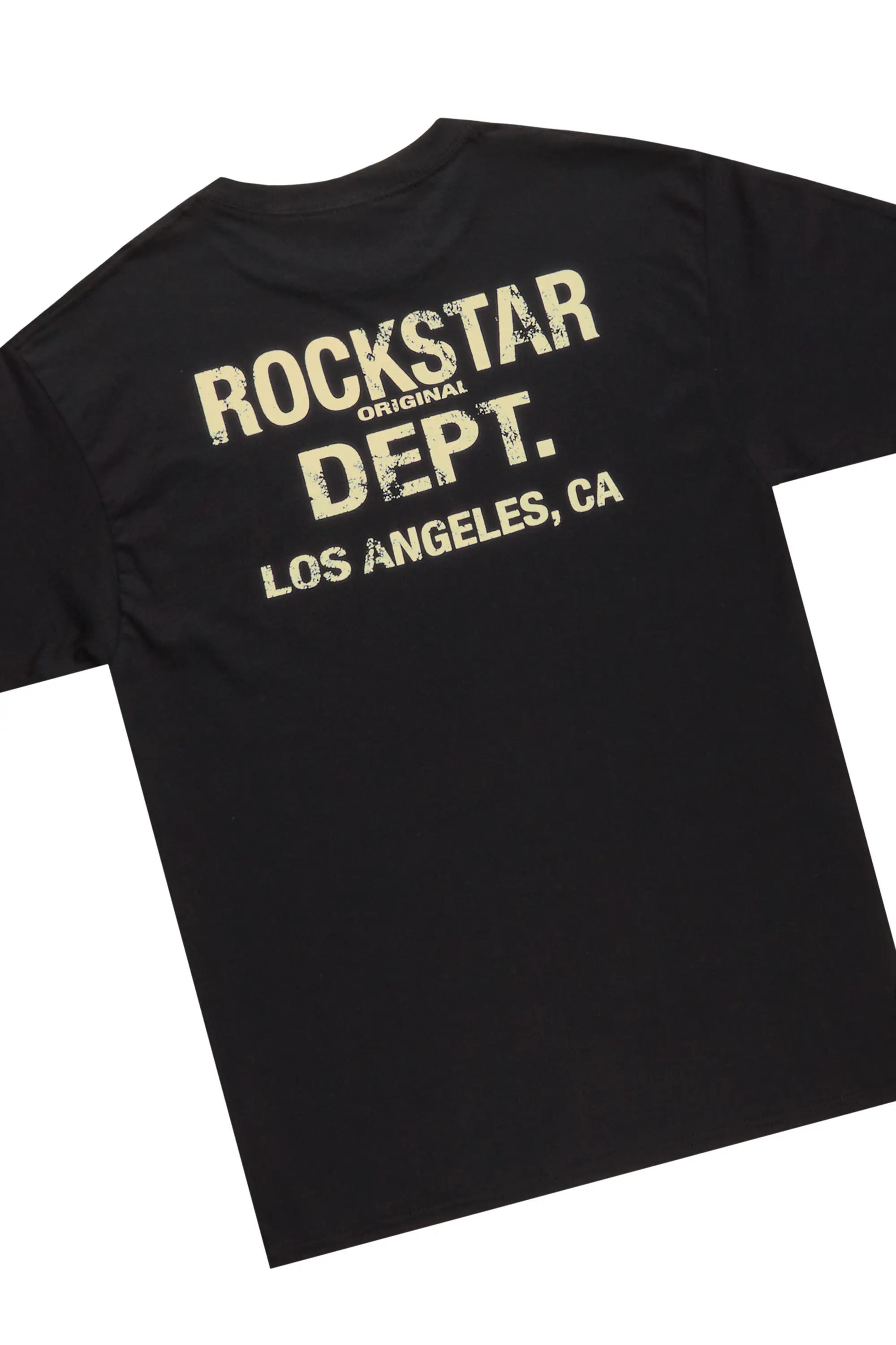 Lake Black T-Shirt & Zander Beige Stacked Flare Jean - Image 3