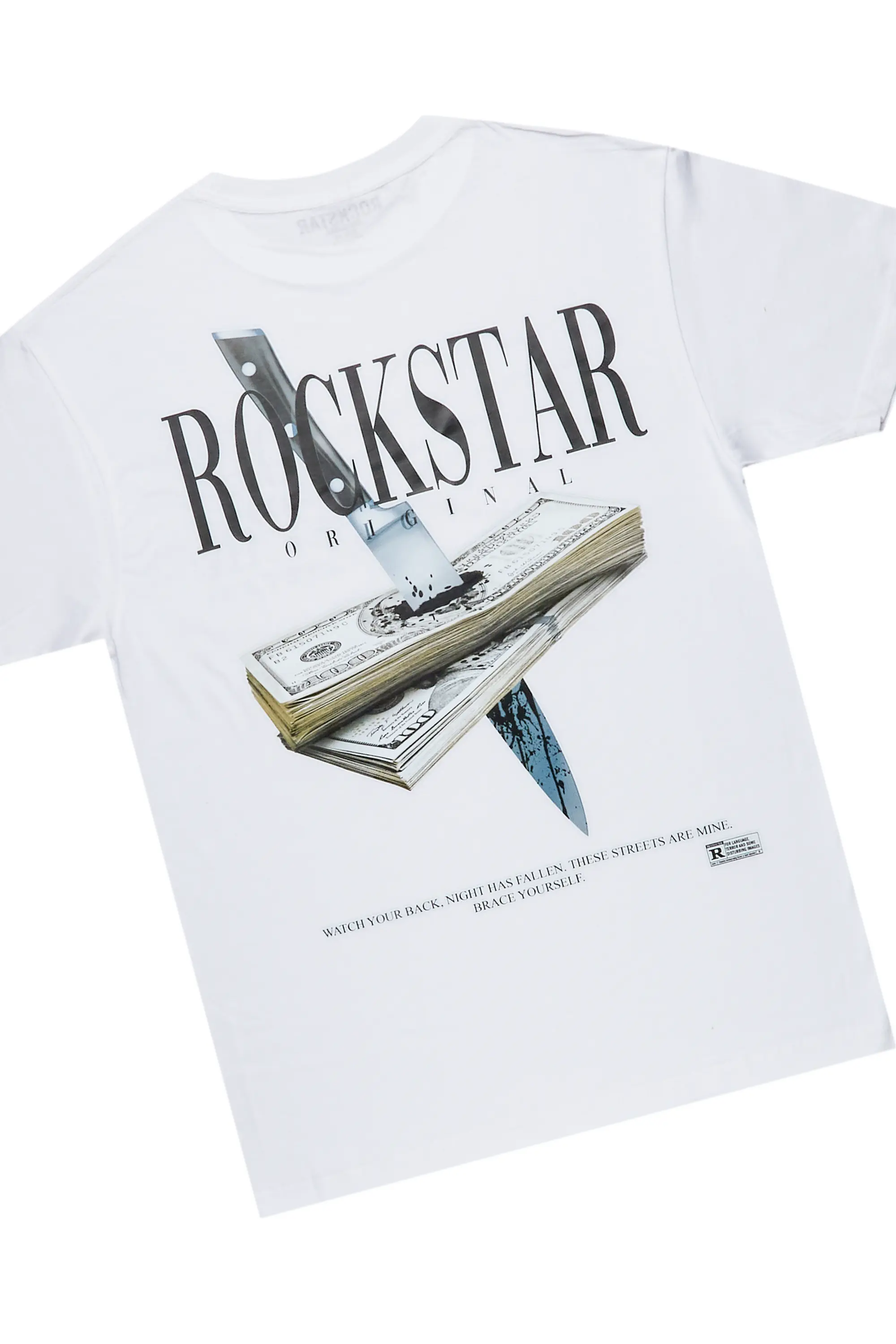 Dayte Nite White T-Shirt & Shake Tree Camo Stacked Flare Jean - Image 3