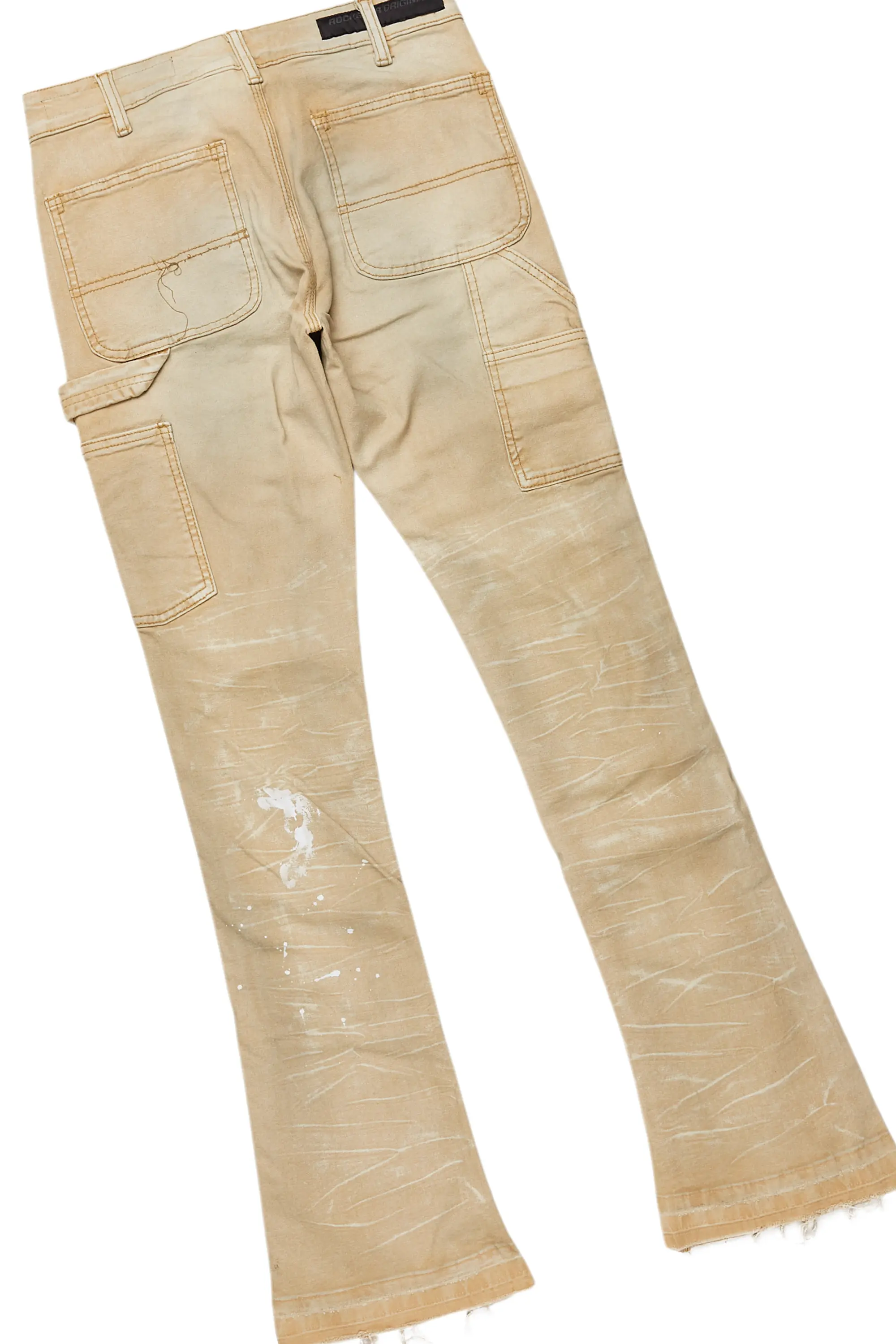 Awready Beige Oversized T-Shirt & Zoticus Stacked Flare Jean Bundle - Image 4