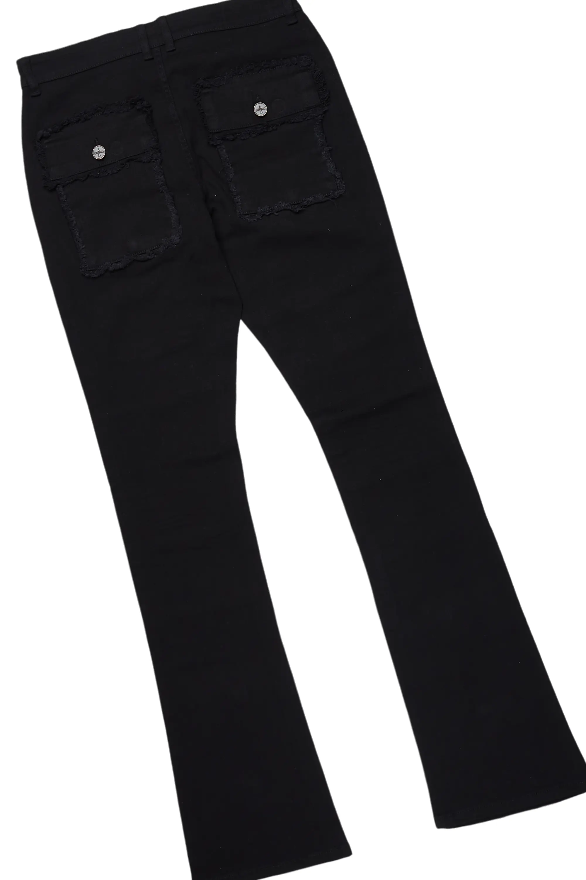 All Seeing Eyes Black Long Sleeve T-Shirt/Stacked Flare Cargo Jean Bundle - Image 4
