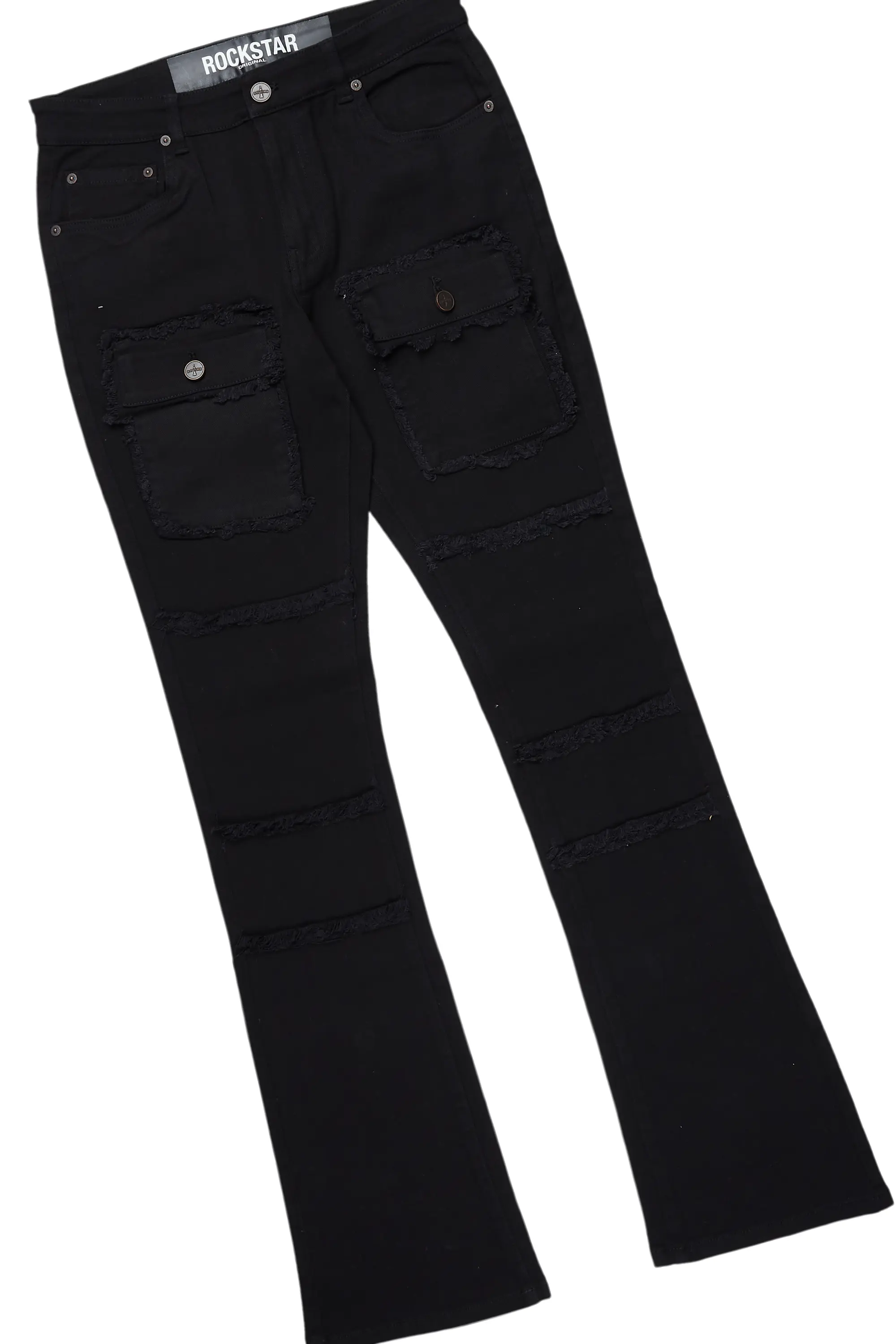 Wizzurd Black T-Shirt/Stacked Flare Cargo Jean Bundle - Image 10