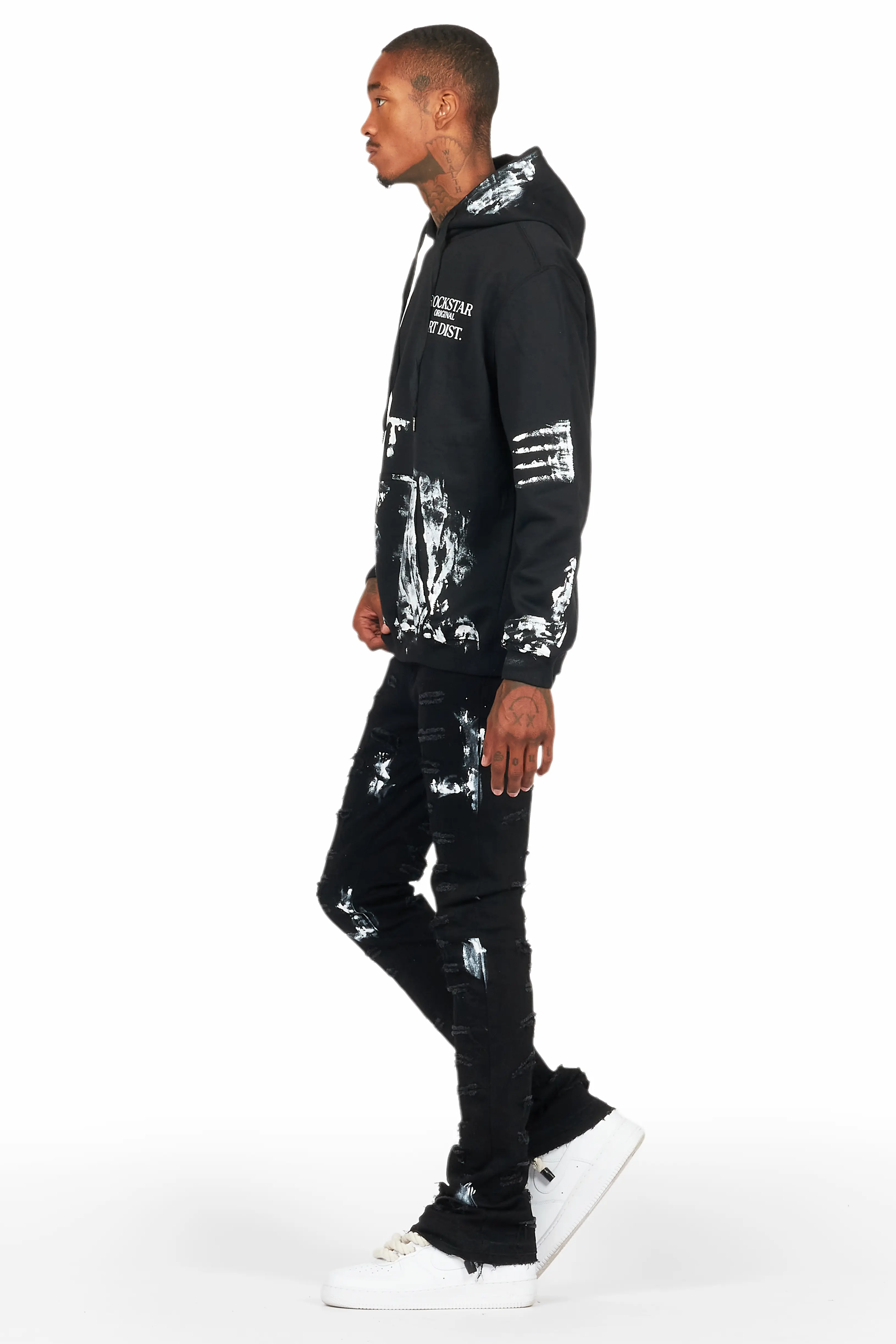 Filip Black Hoodie/Stacked Flare Jean Bundle - Image 5