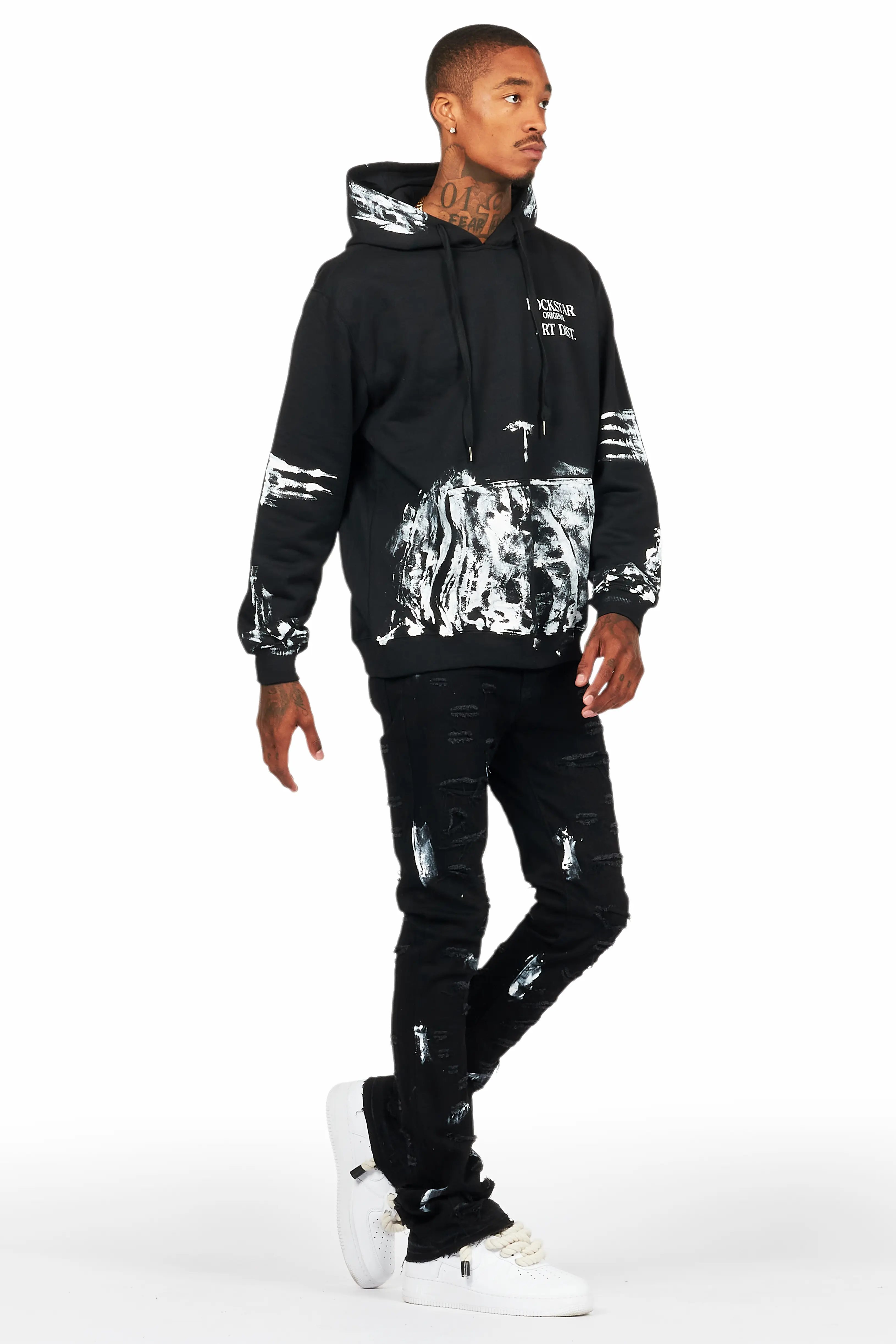 Filip Black Hoodie/Stacked Flare Jean Bundle - Image 7