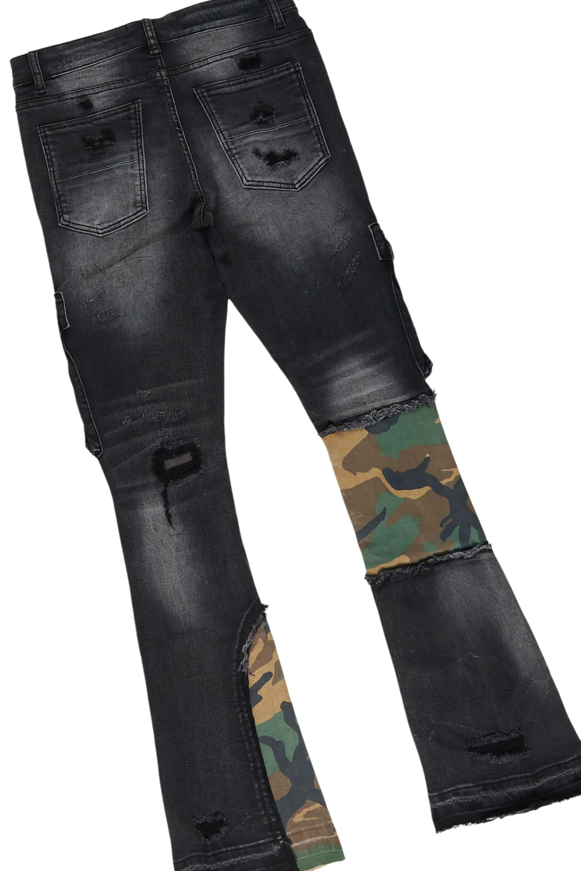 Beno Black/Black Long Sleeve T-Shirt & Zeta Super Stacked Flare Jean Bundle - Image 4