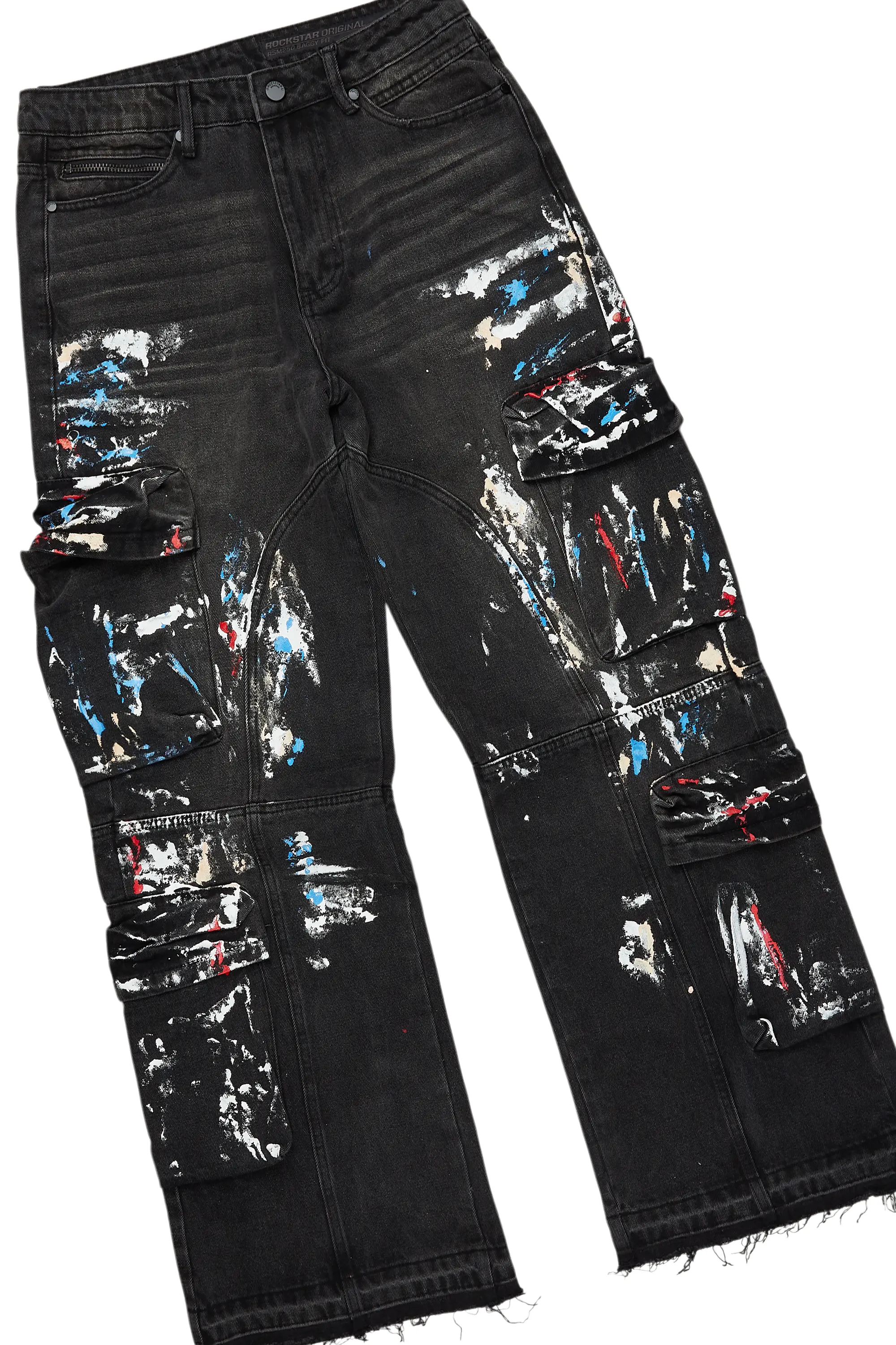 Danby Black Long Sleeve T-Shirt/Baggy Cargo Jean Bundle - Image 8
