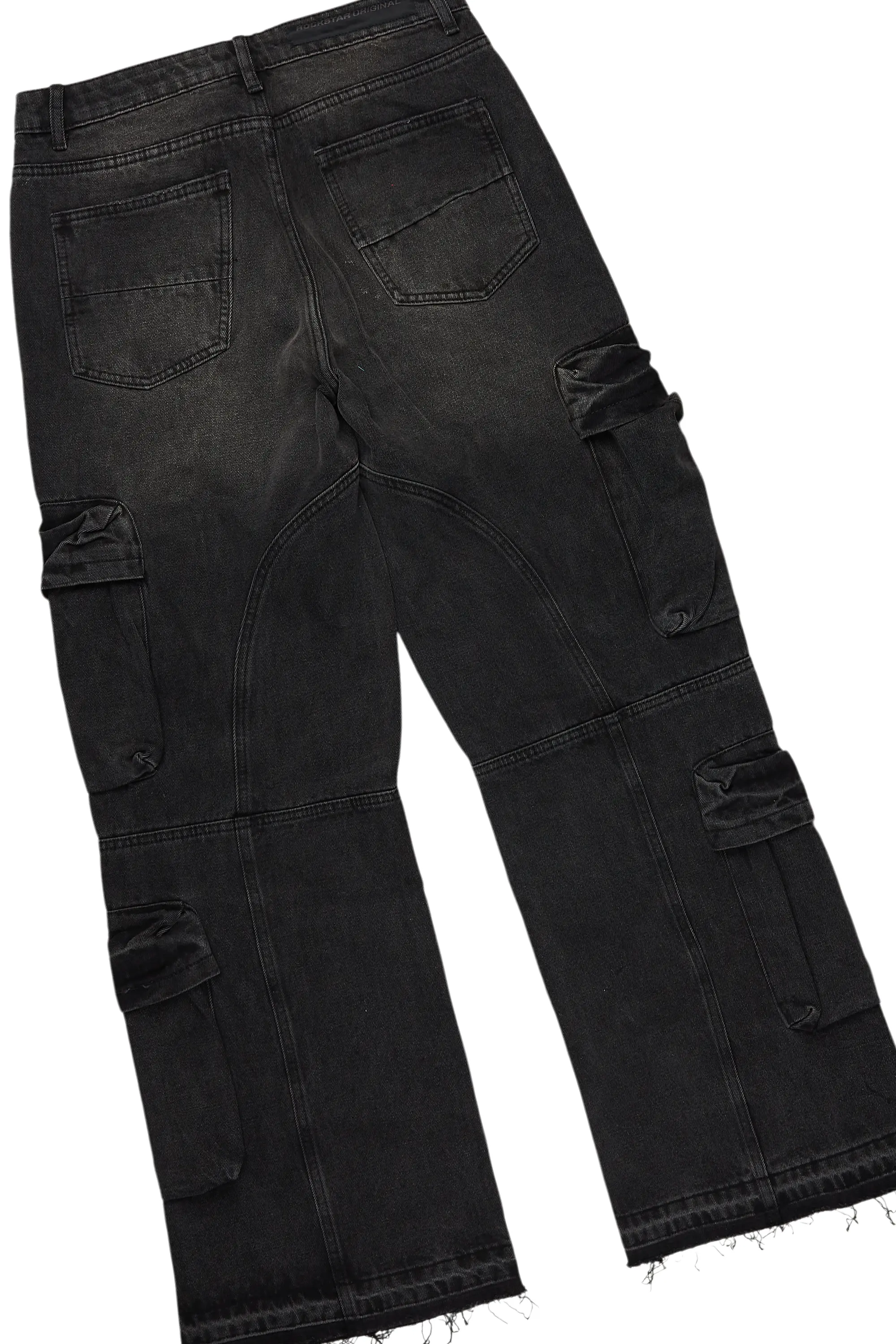Danby Black Long Sleeve T-Shirt/Baggy Cargo Jean Bundle - Image 9