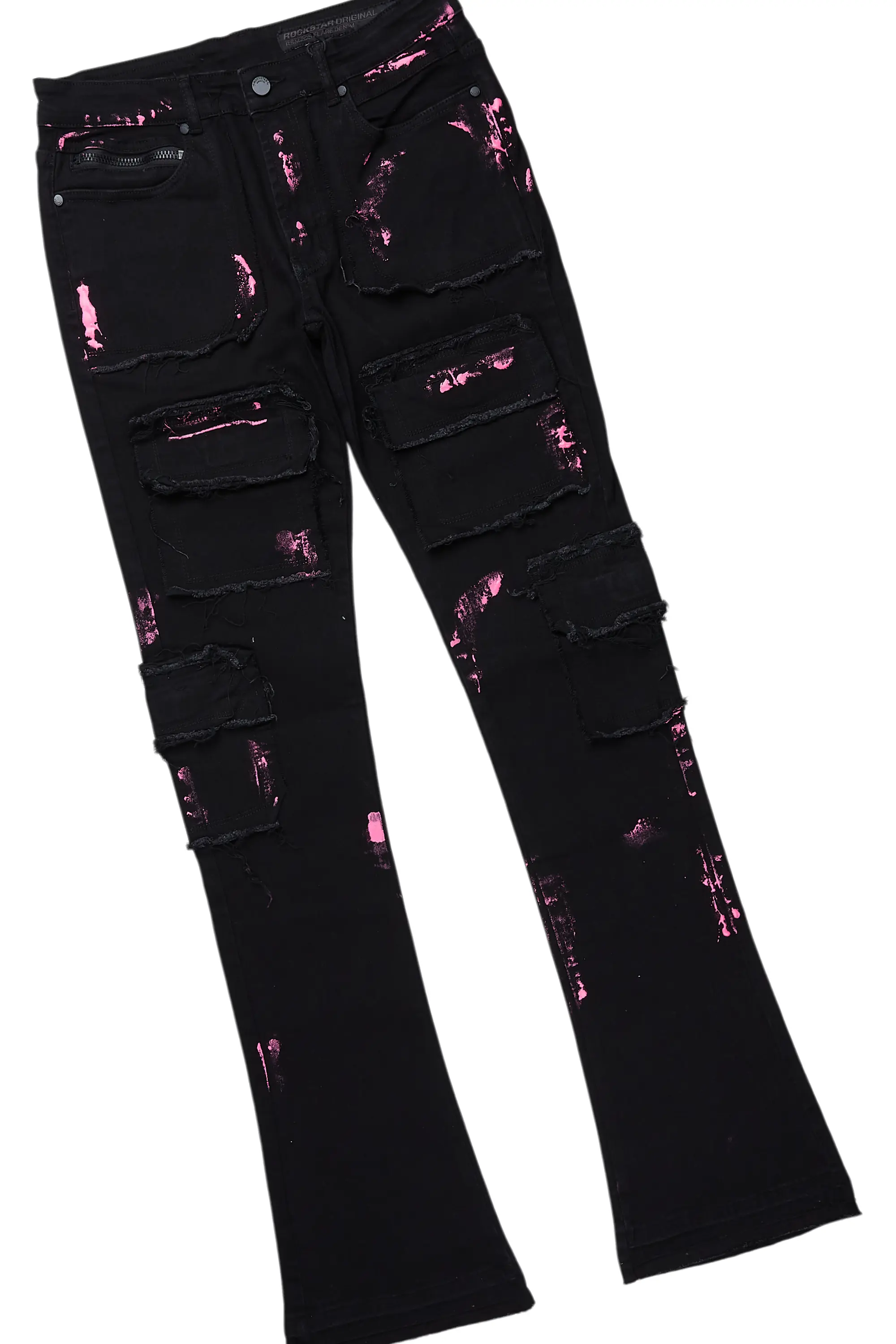 Grill Black/Pink Hoodie/Stacked Flare Jean Bundle - Image 10