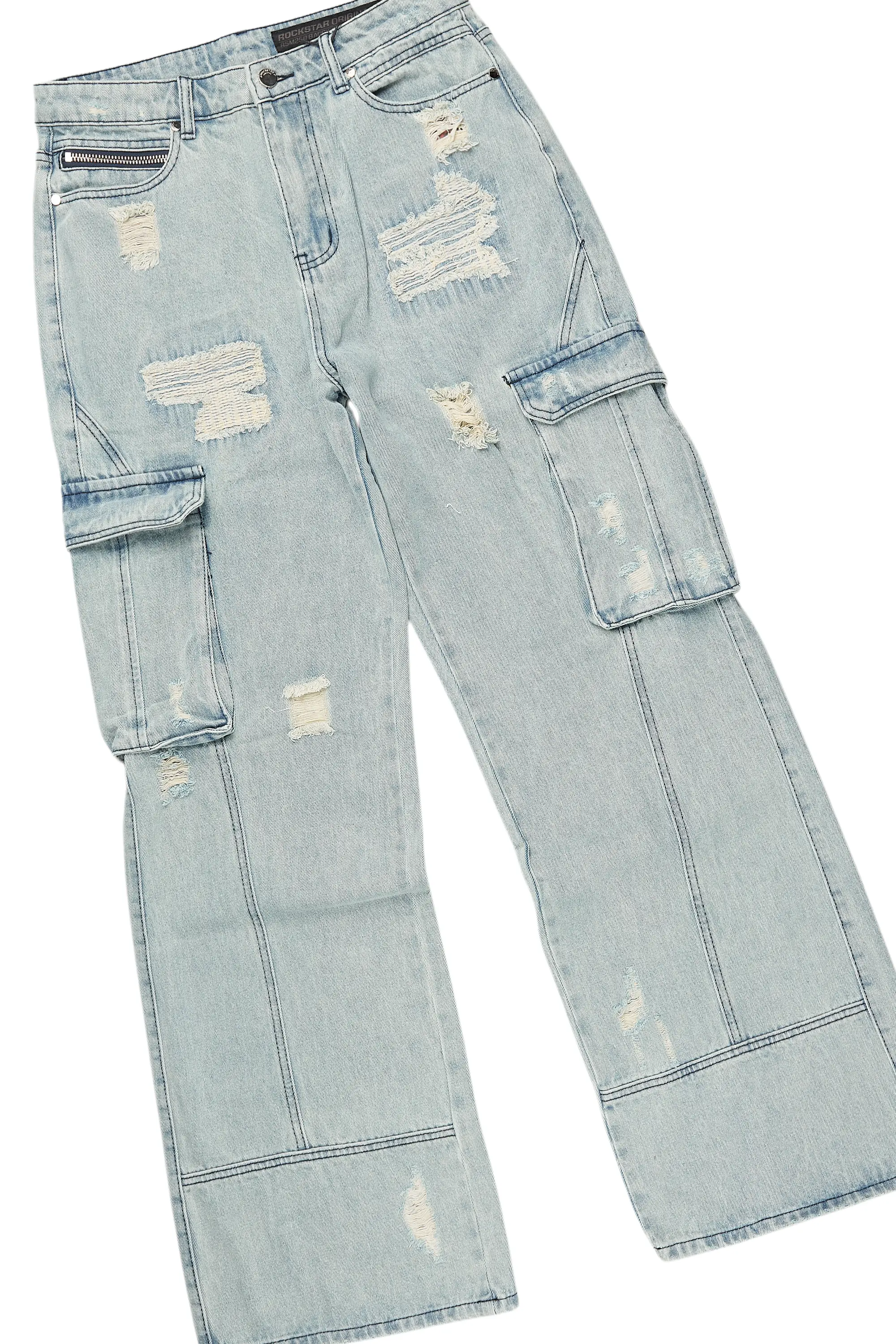 Rune Beige Varsity Jacket & Nand Baggy Jean Bundle - Image 5