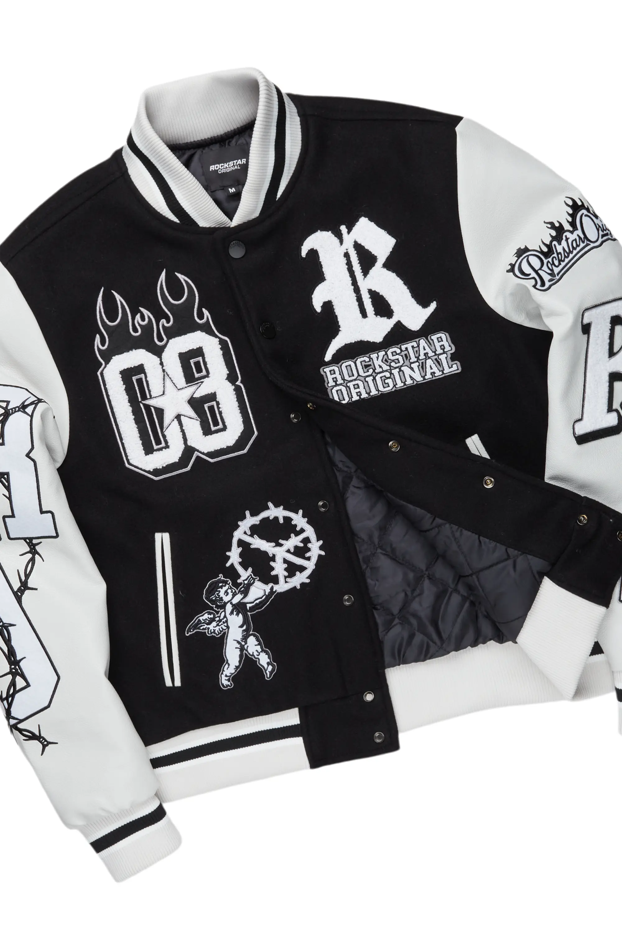 Rune Black Varsity Jacket & Shake Stacked Flare Jean Bundle - Image 3