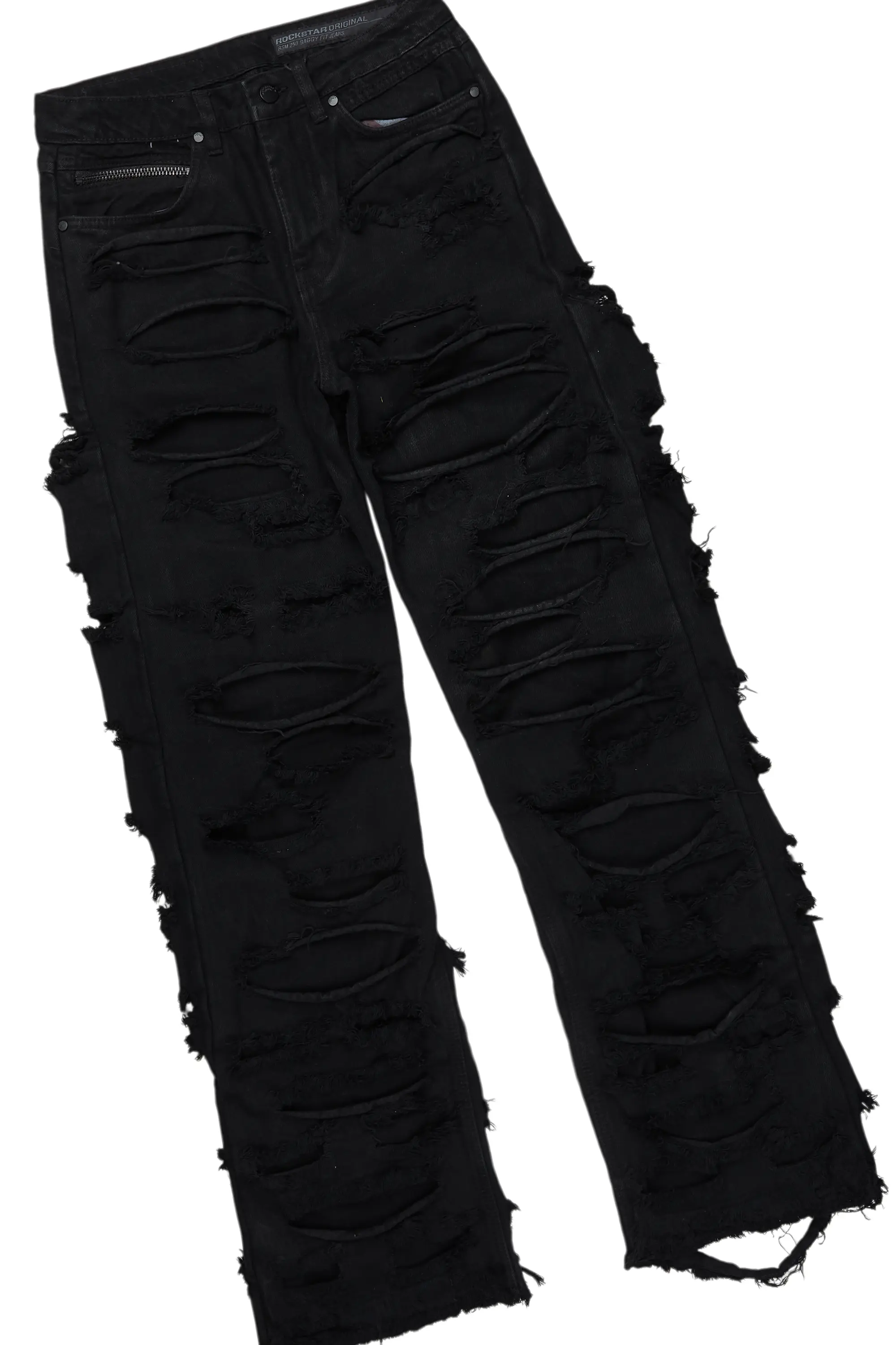 Jaren Black Double Layer T-Shirt & Luisu Baggy Jean Bundle - Image 3