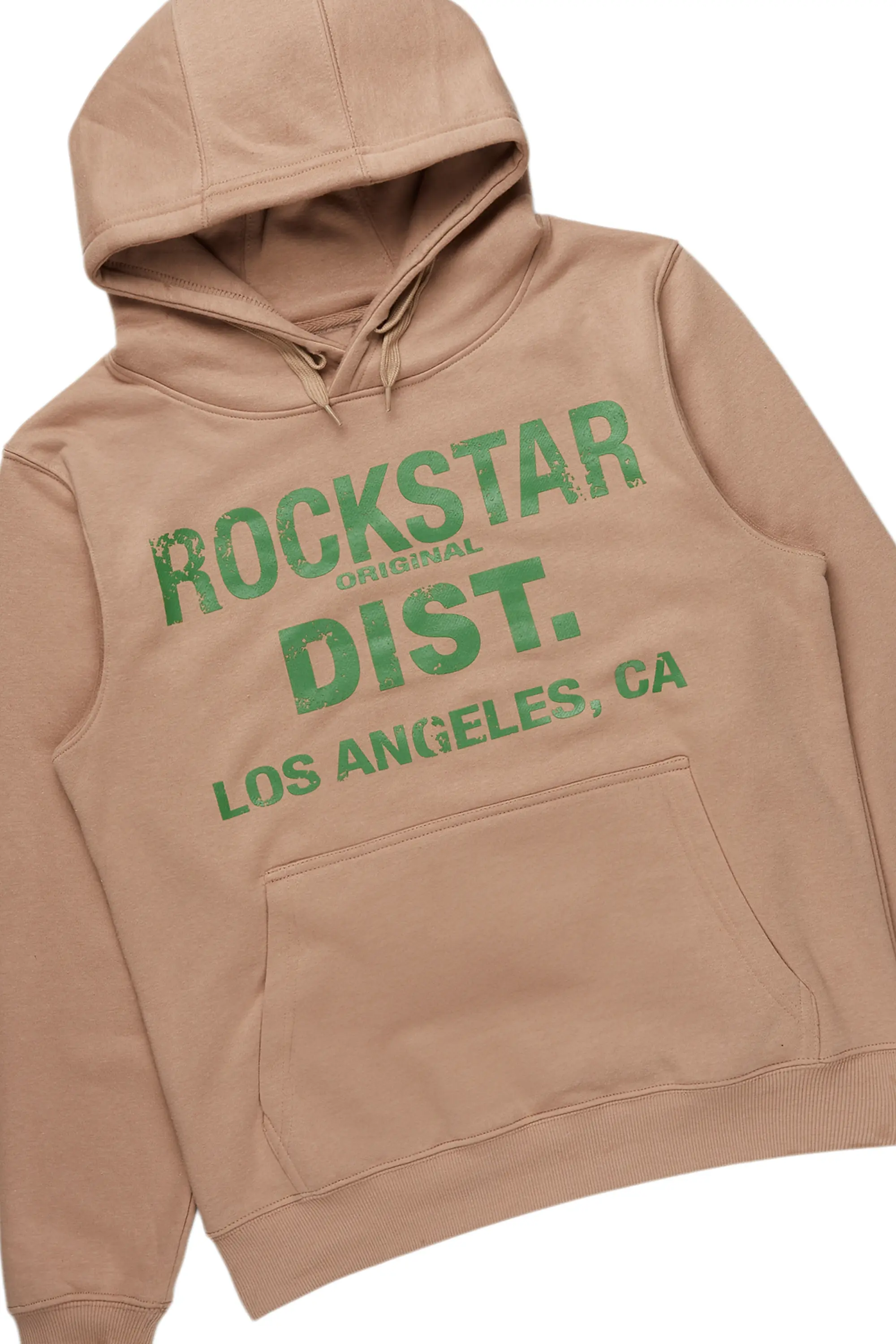 Lake Khaki Hoodie/Stacked Flare PU Jean Bundle - Image 2