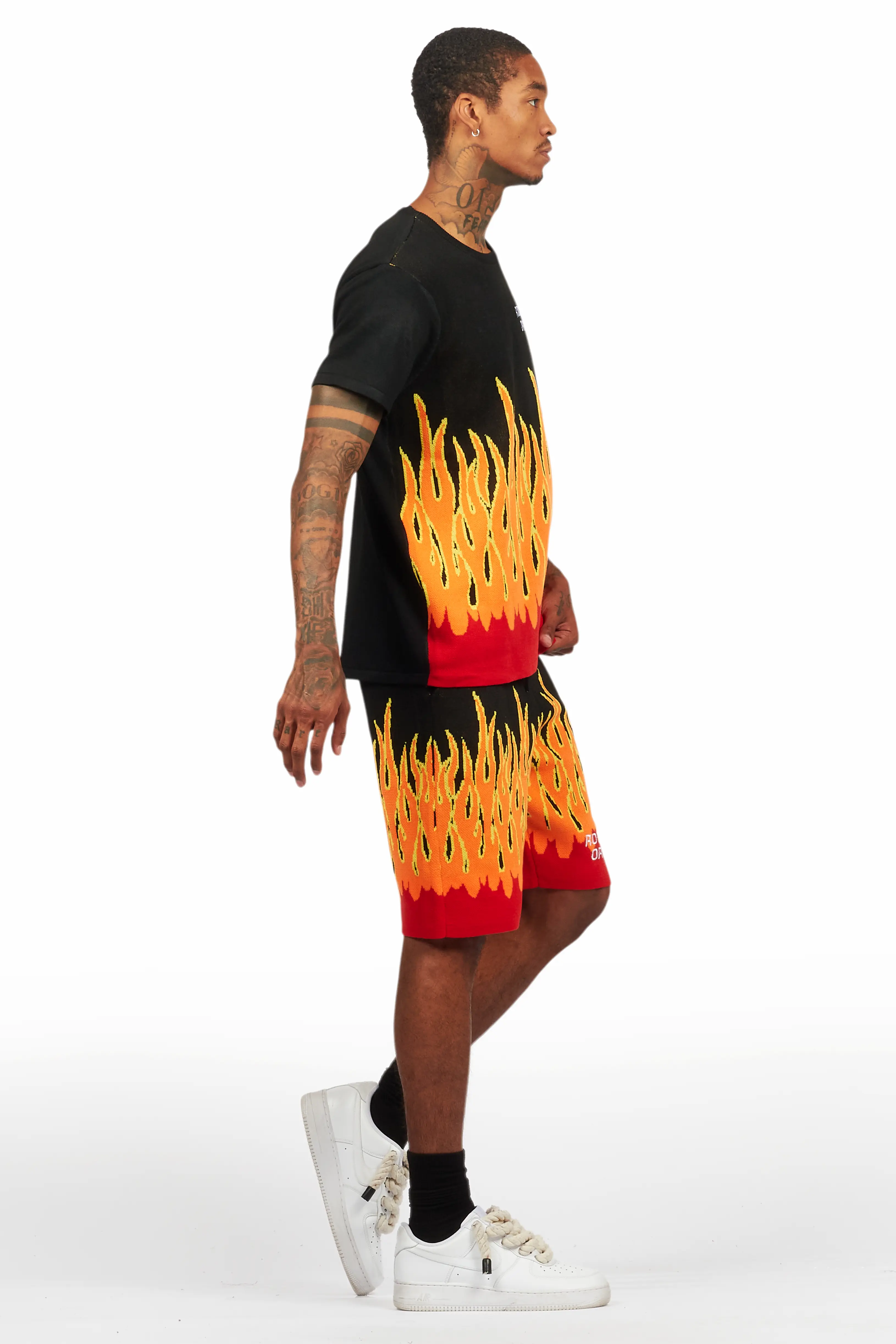 Roeland Black Flame Short Set - Image 3