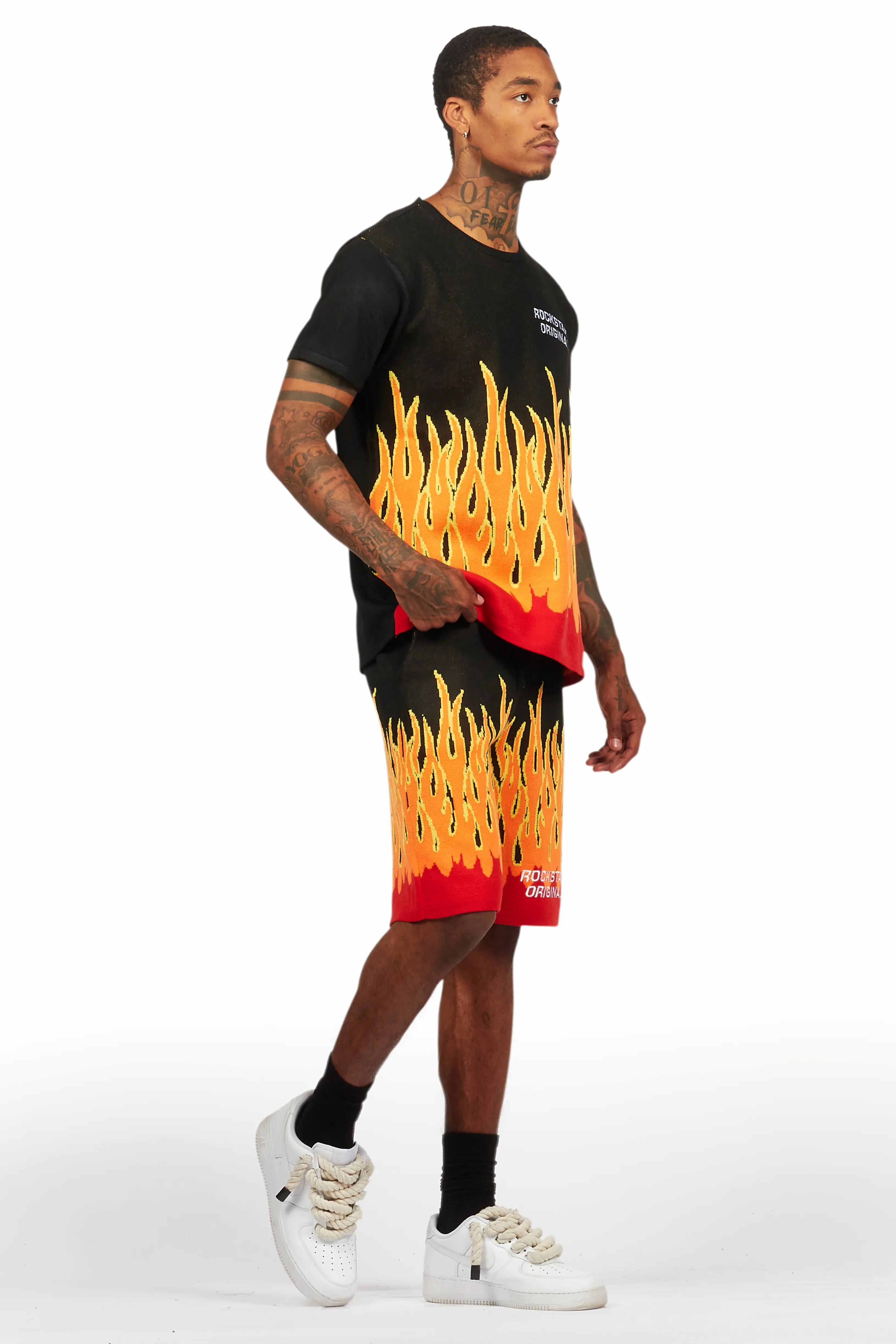 Roeland Black Flame Short Set - Image 6
