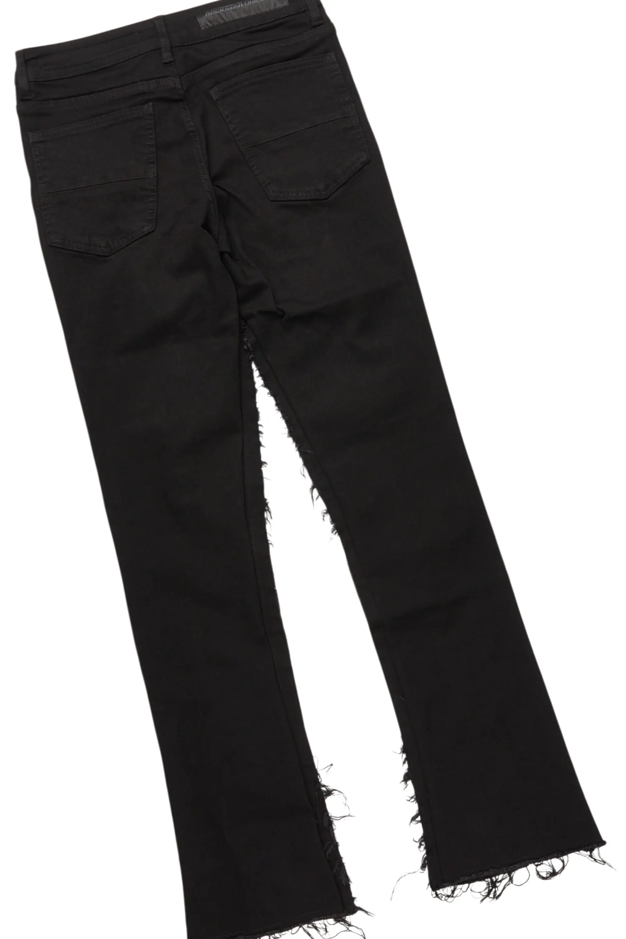 Barrett Black Hoodie & Vinson Patchwork Stacked Jean Bundle - Image 5