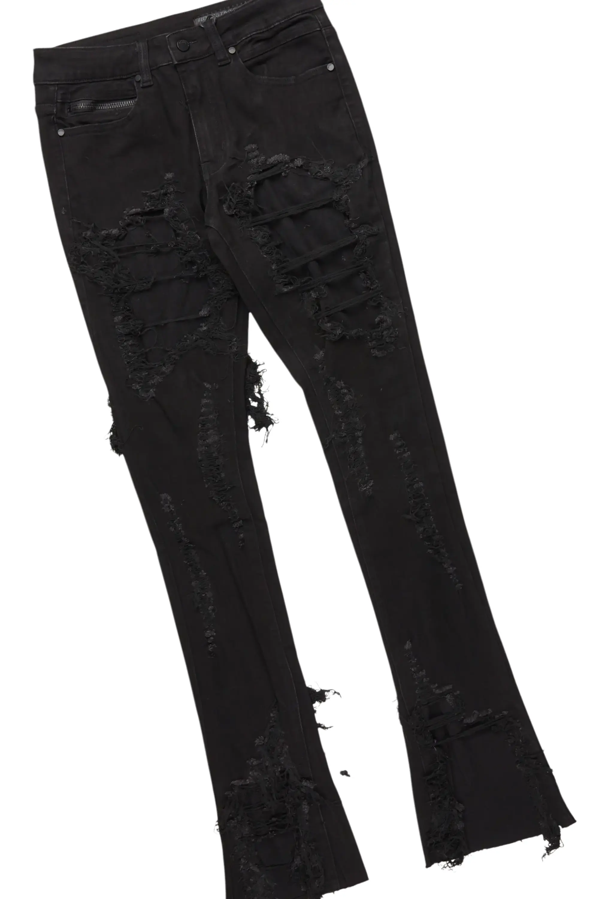 Grill Black Hoodie/Stacked Jean Bundle - Image 4