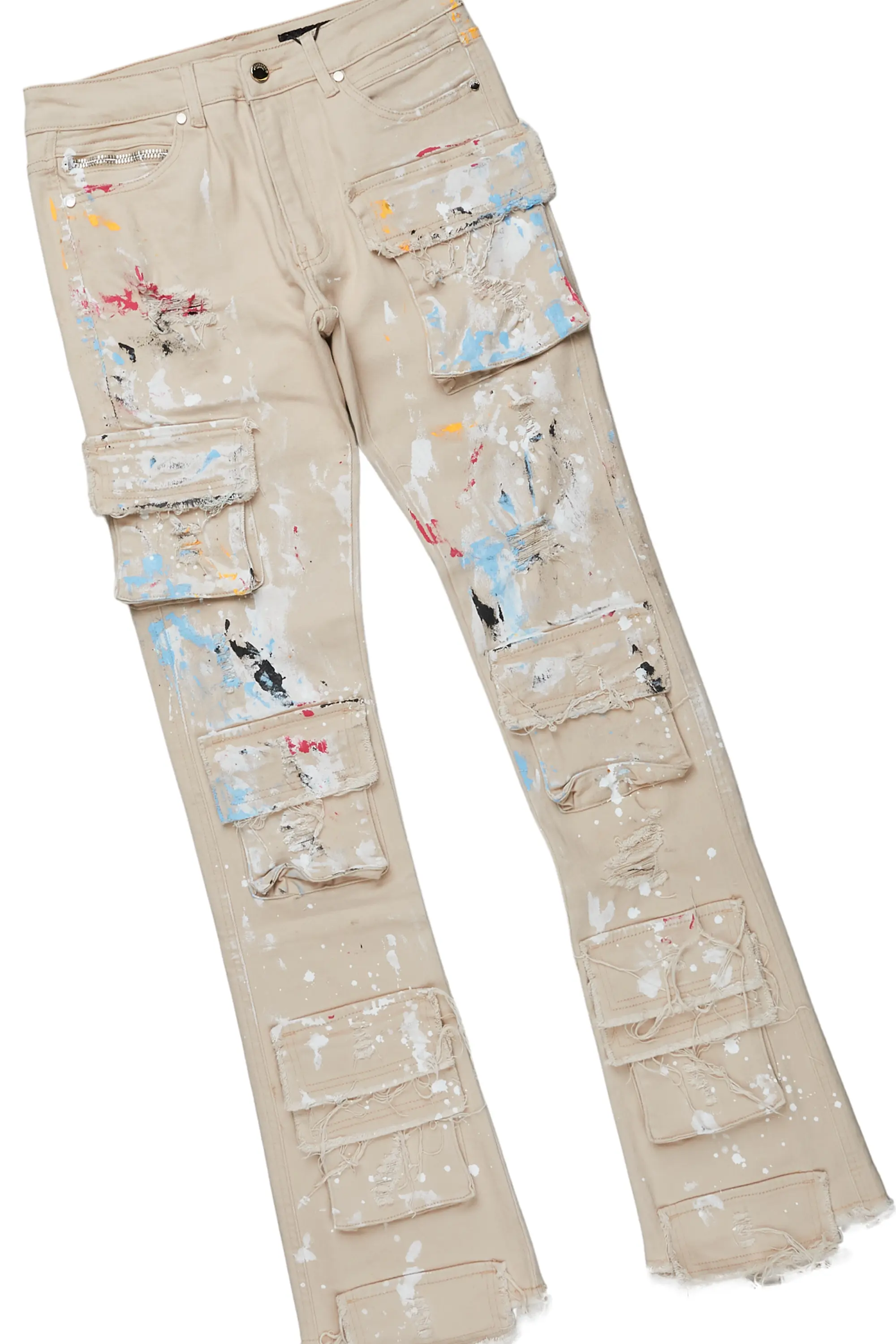 Beno Khaki Hoodie & Orien Stacked Flare Jean Bundle - Image 3