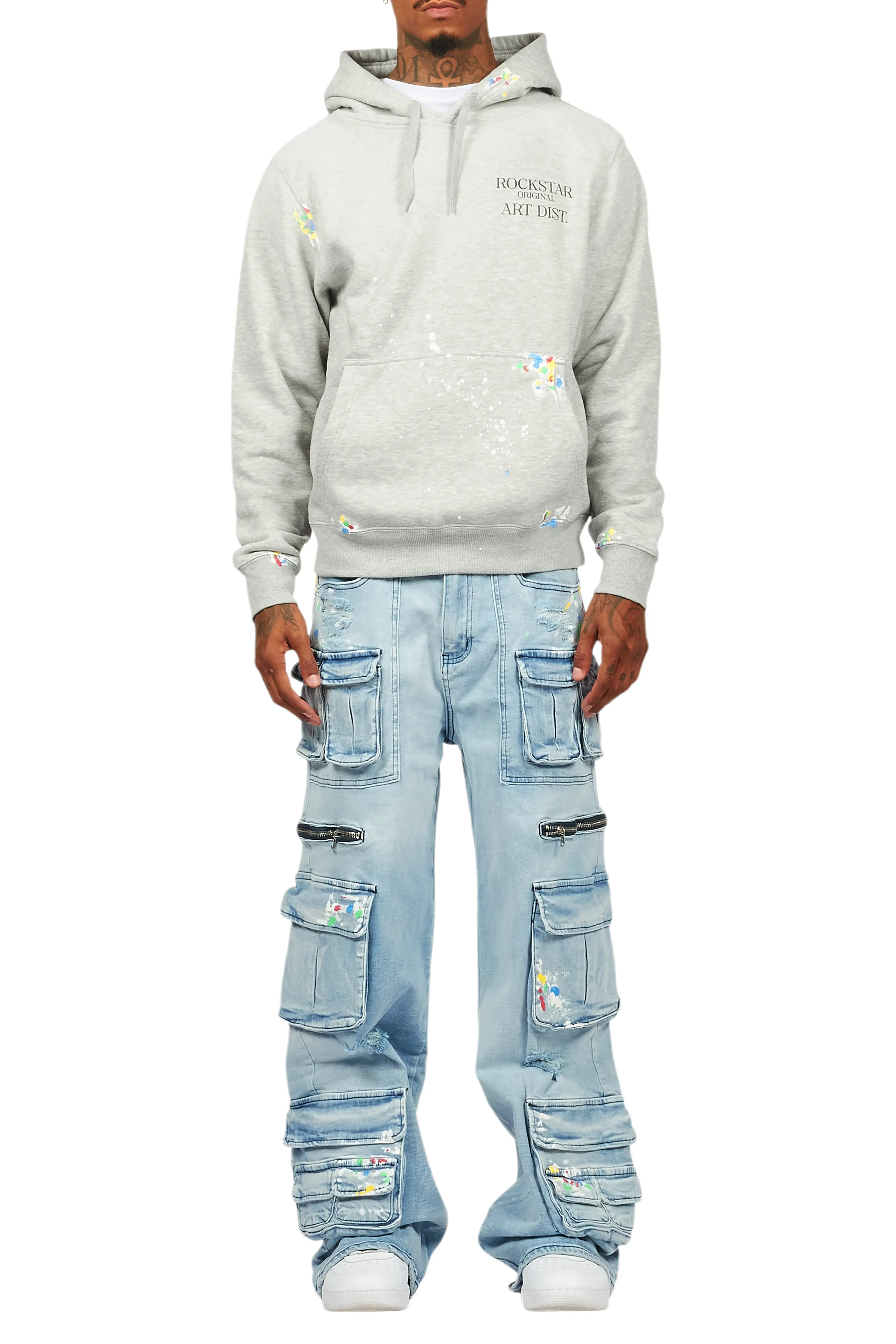Art Dist Grey/Blue Hoodie/Baggy Fit Jean Bundle - Image 10