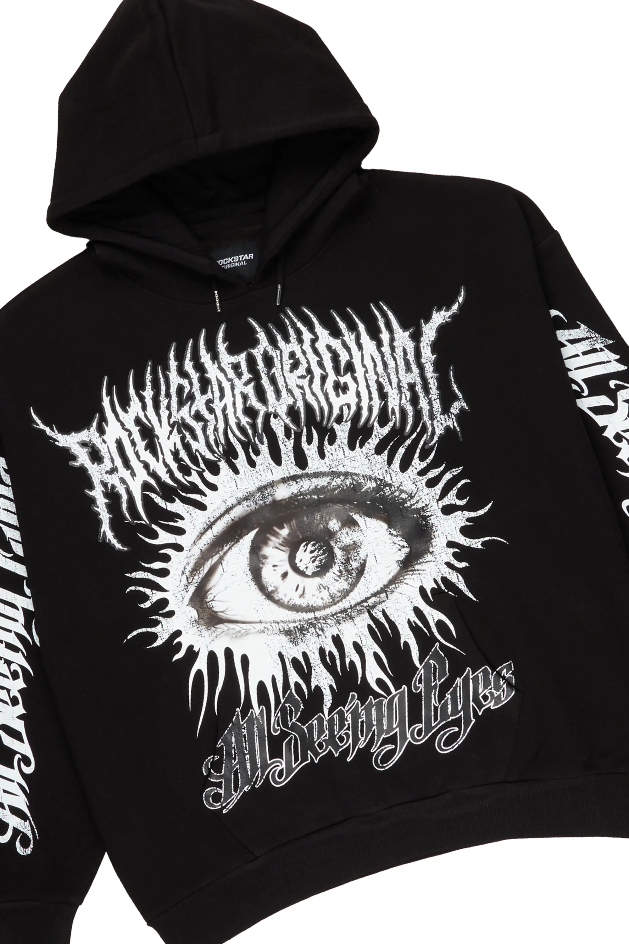 All Seeing Eyes Black Hoodie/Slim Fit Jean Set - Image 2