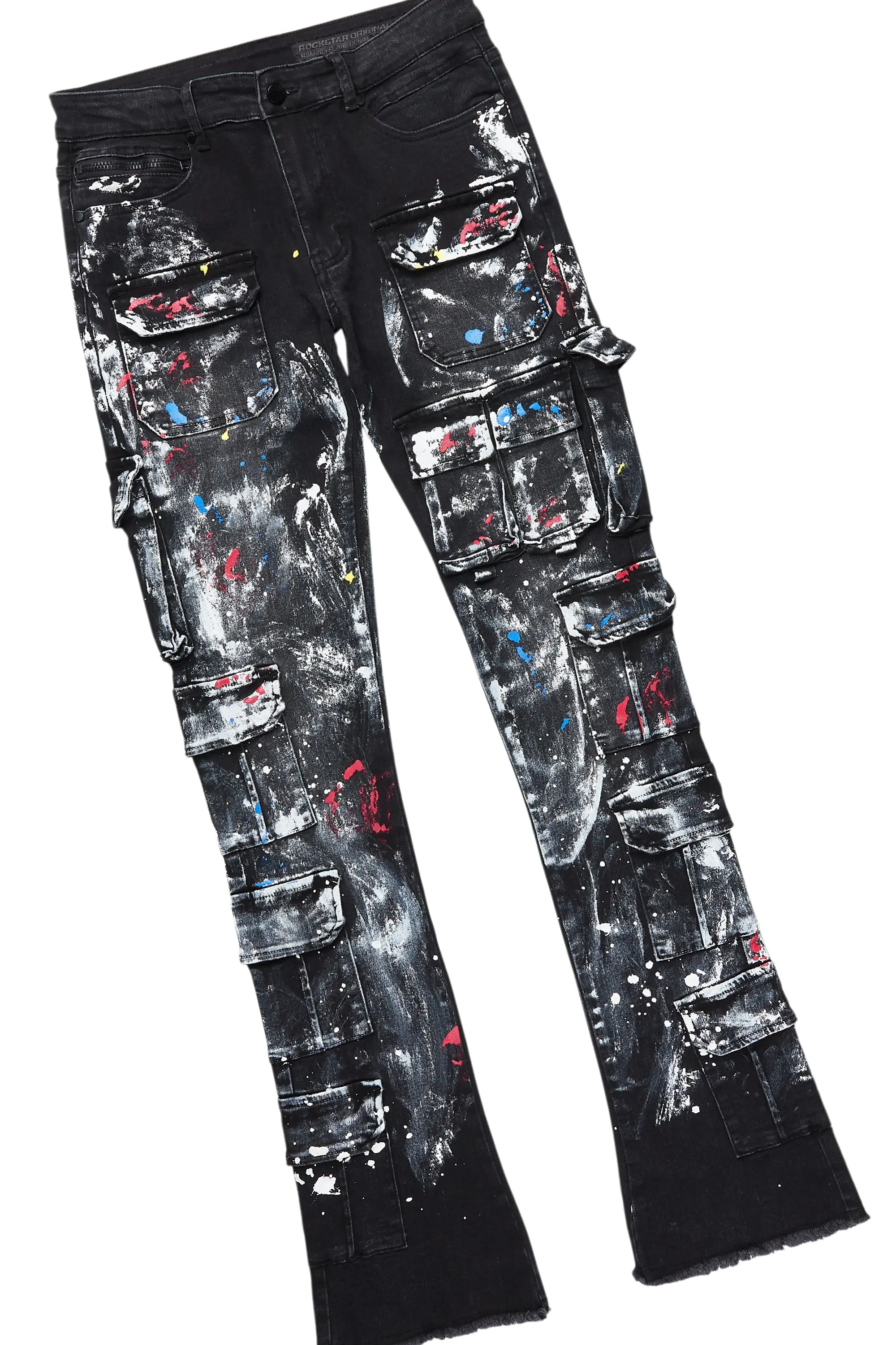 Farrow Black Painter Double Layer T-Shirt/Stacked Flare Jean Bundle - Image 8