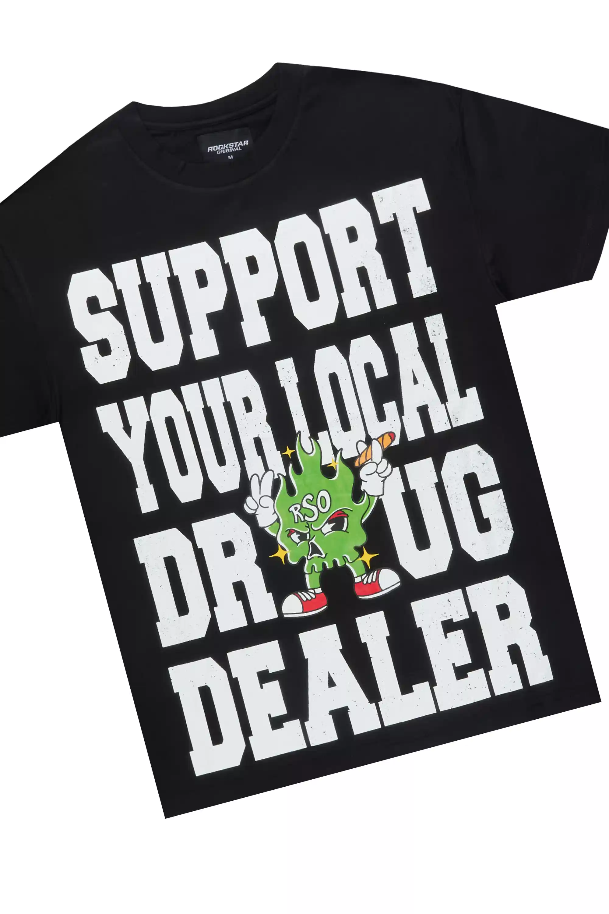 Tarl Black Oversized T-Shirt/Painted Super Stacked Flare Jean Bundle - Image 8