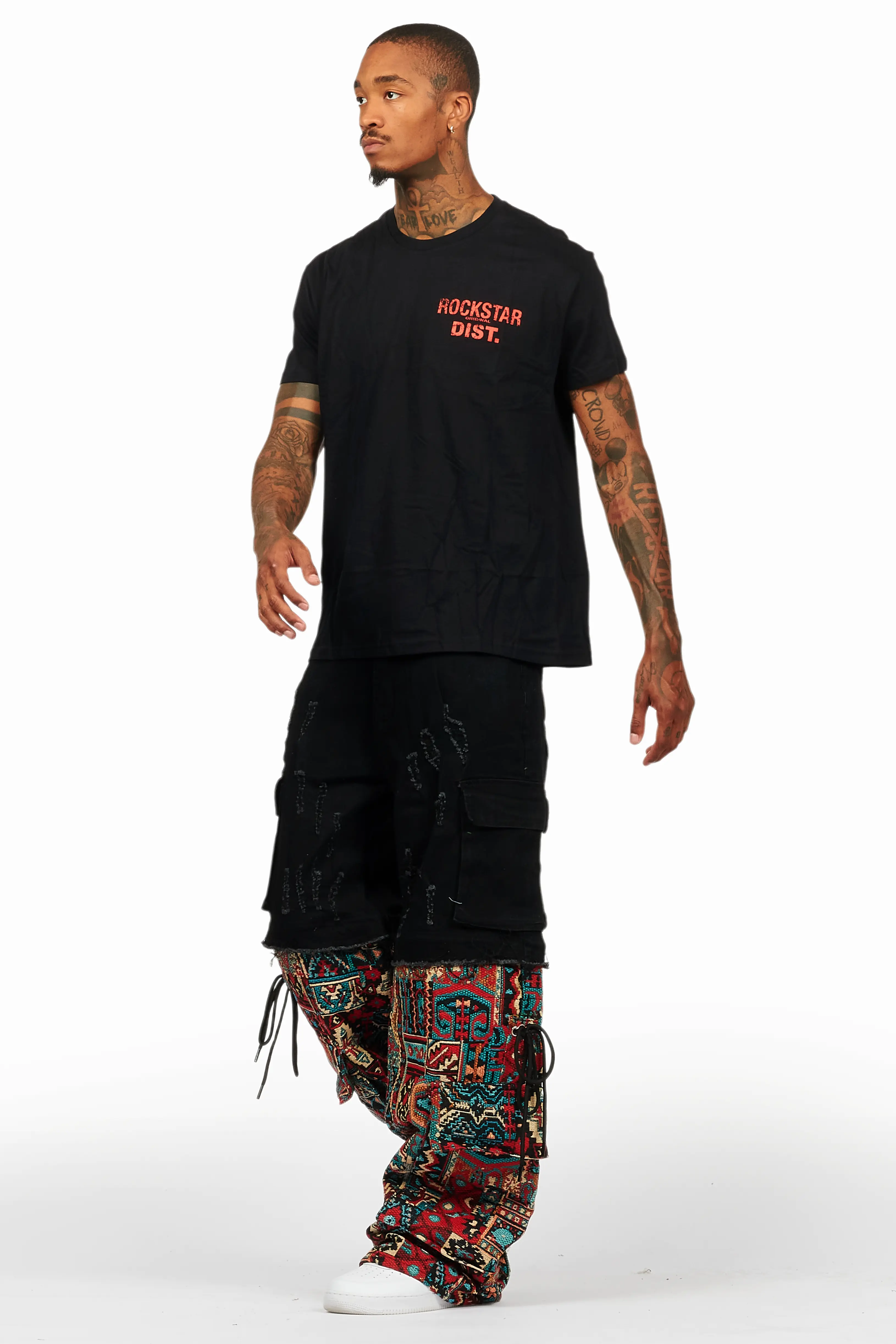 Lake Black/Red T-Shirt/Tapestry Baggy Jean Bundle - Image 5
