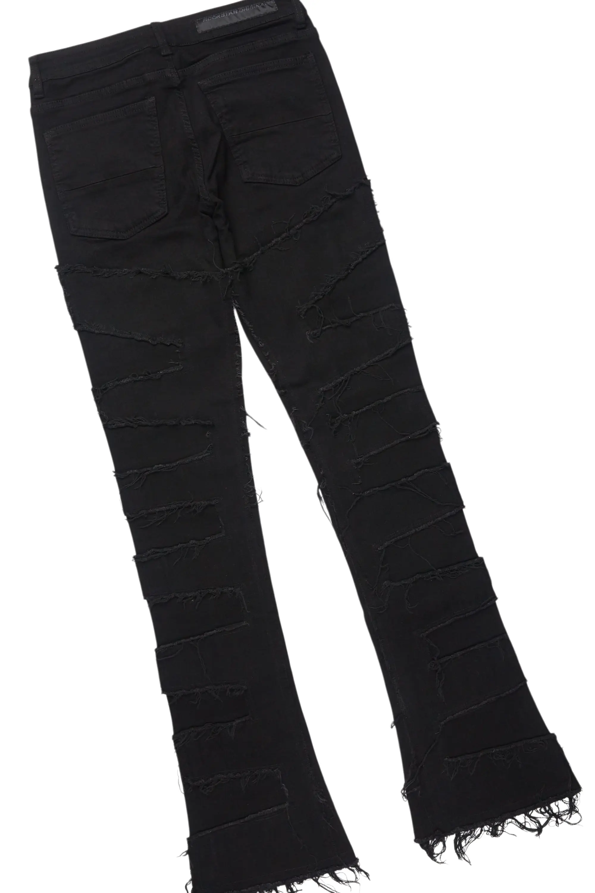 Oriel Black T-Shirt/Stacked Flare Jean Set - Image 5