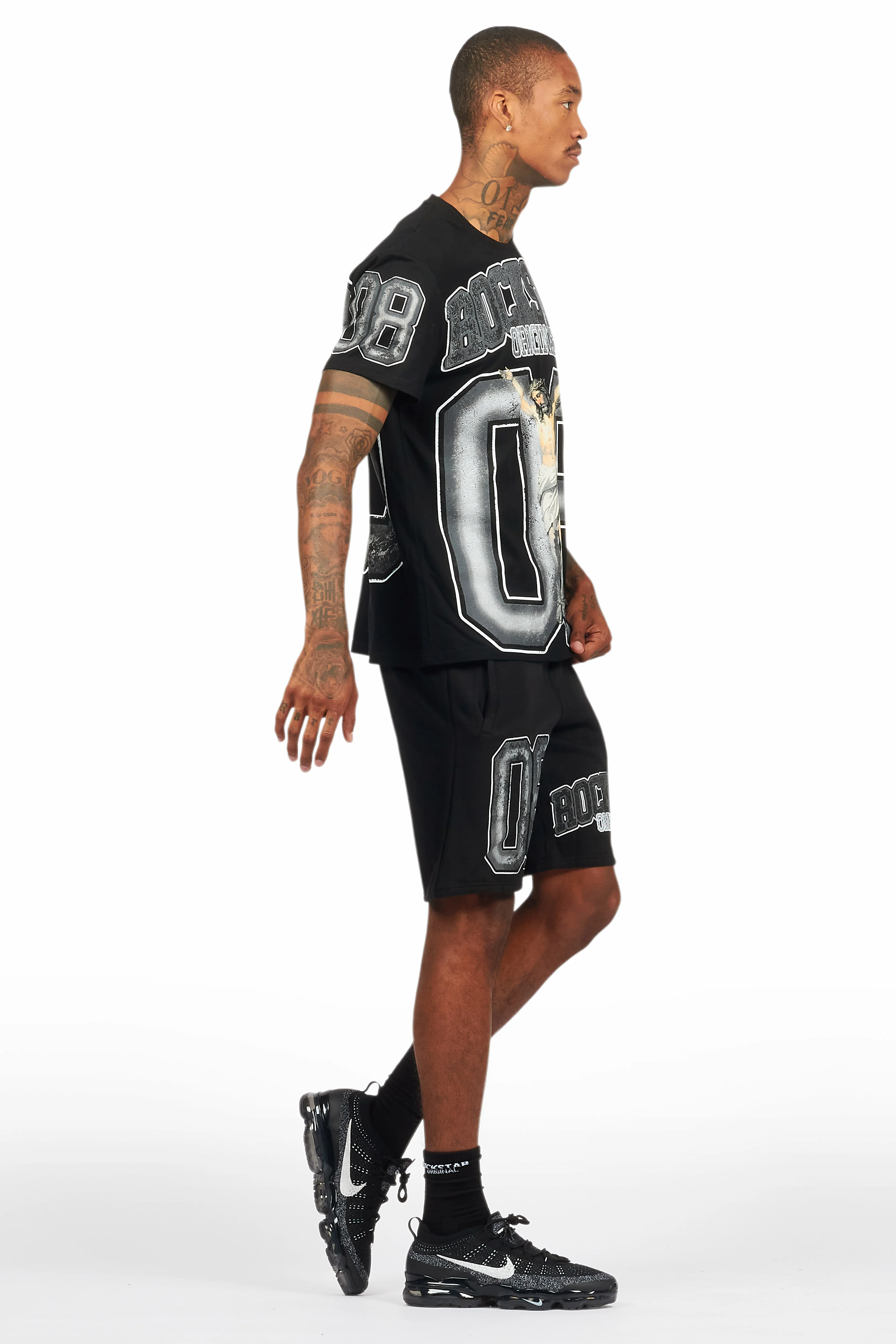 Fields Black/Grey T-Shirt Short Set - Image 10