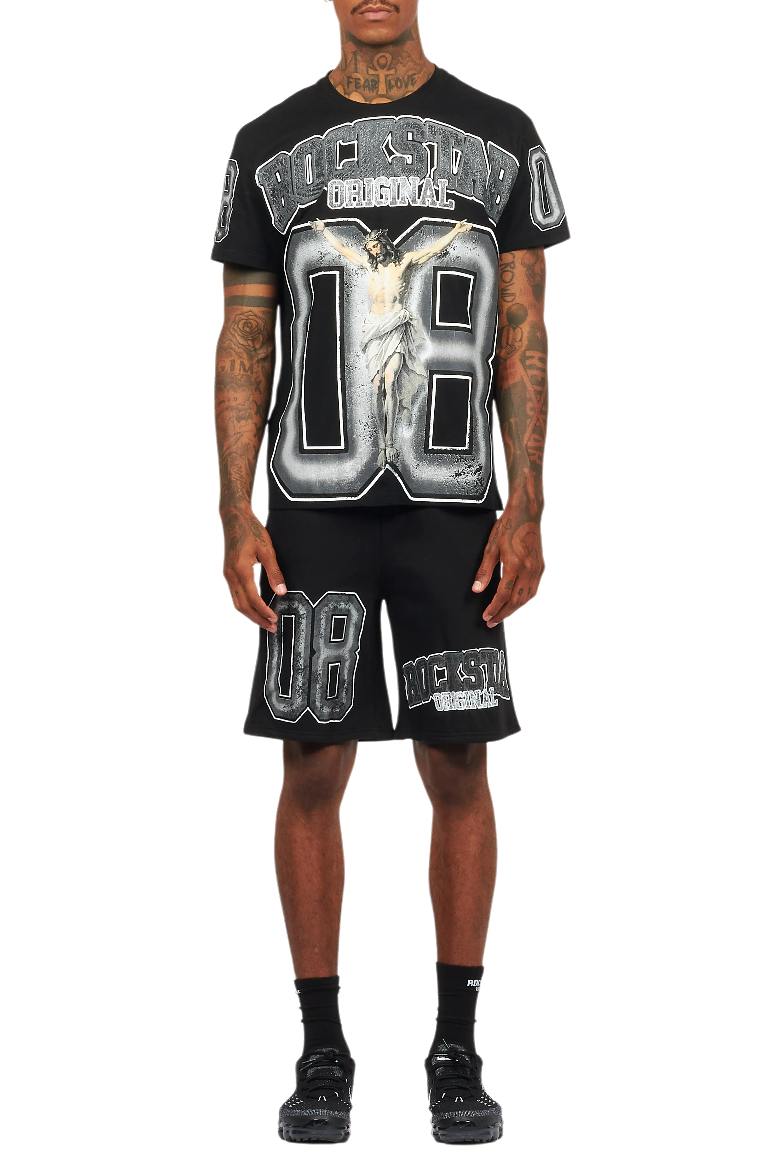 Fields Black/Grey T-Shirt Short Set - Image 15