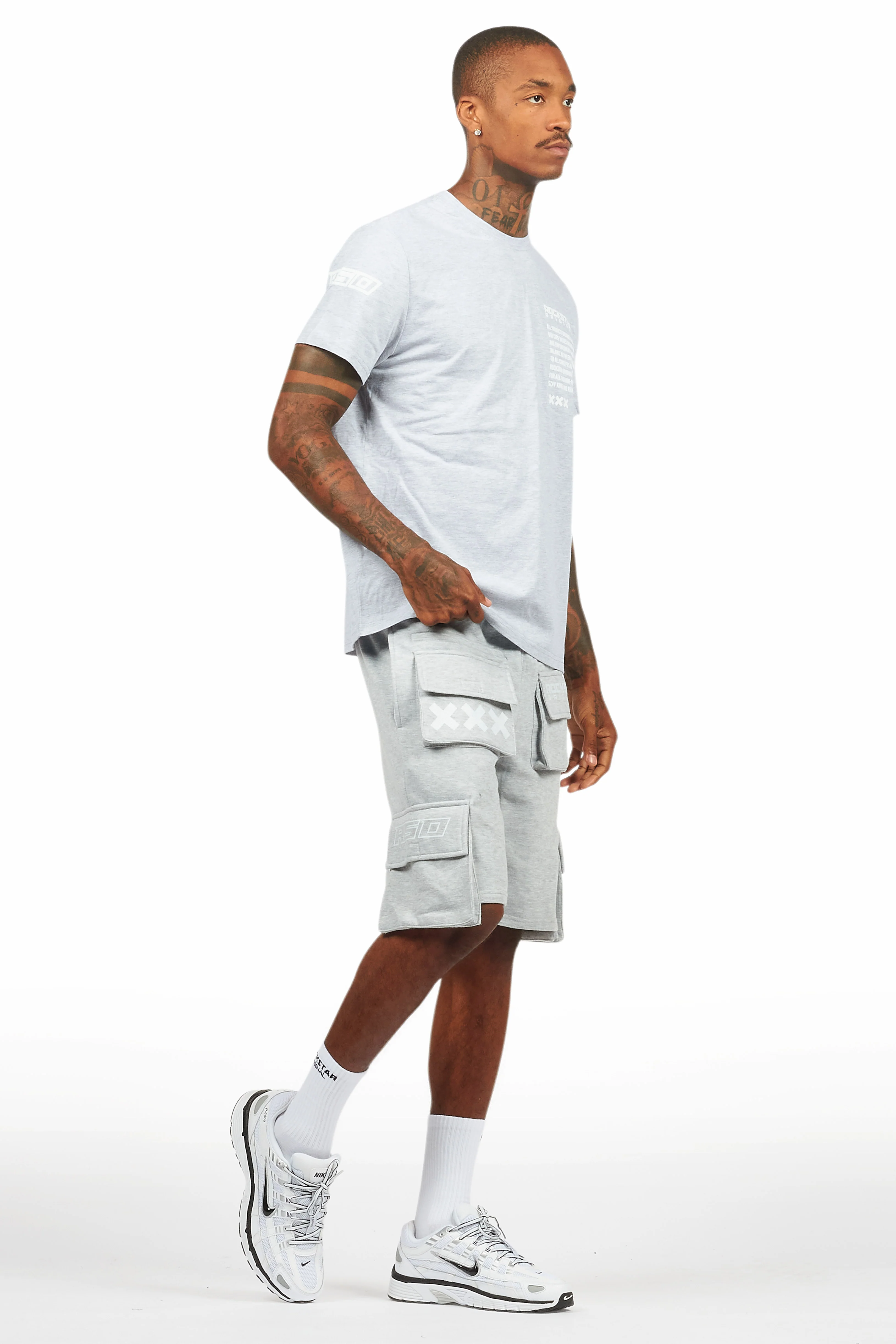 Jash Heather Grey Short Set - Image 11