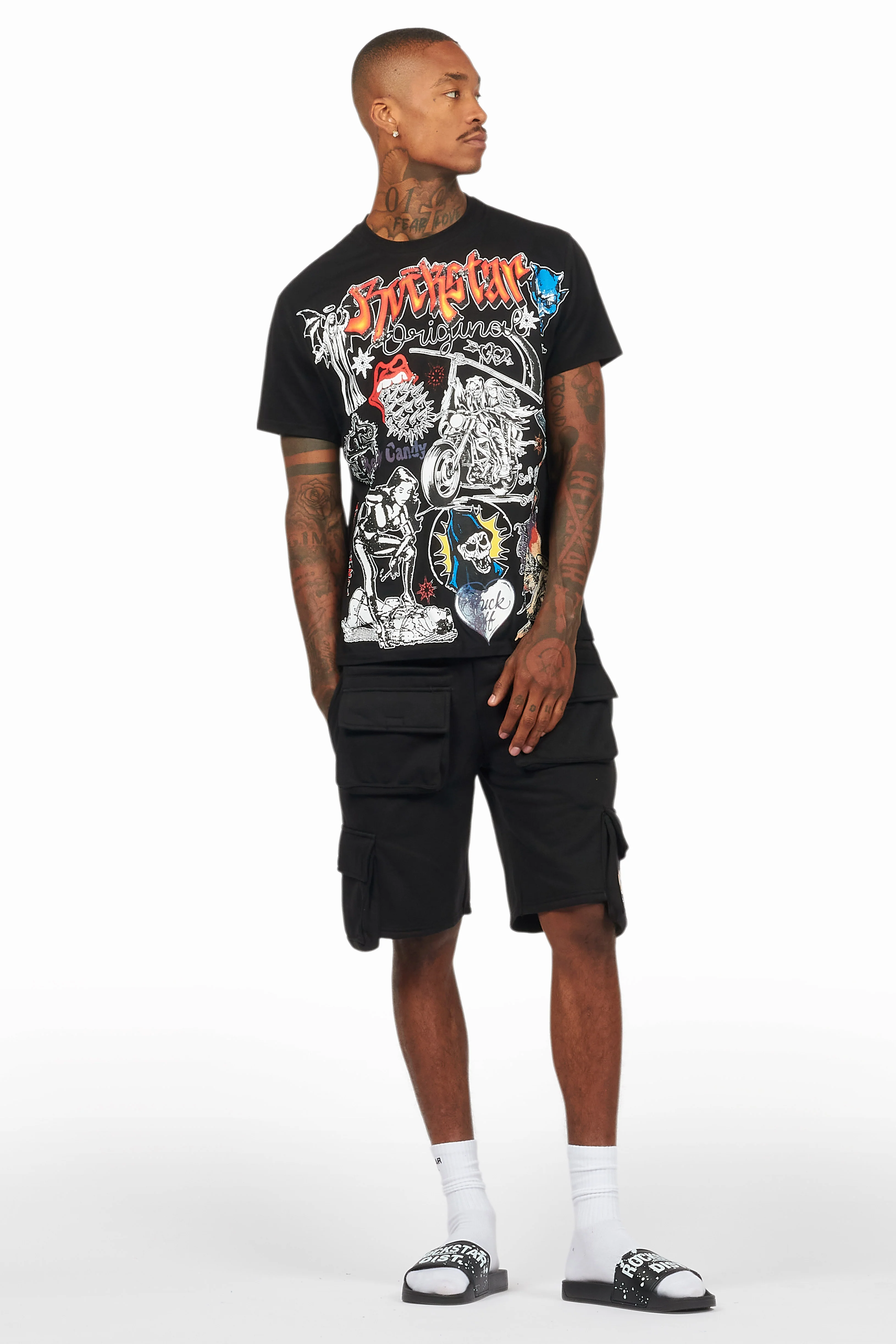 Shoota Black/Red Short Set - Image 2
