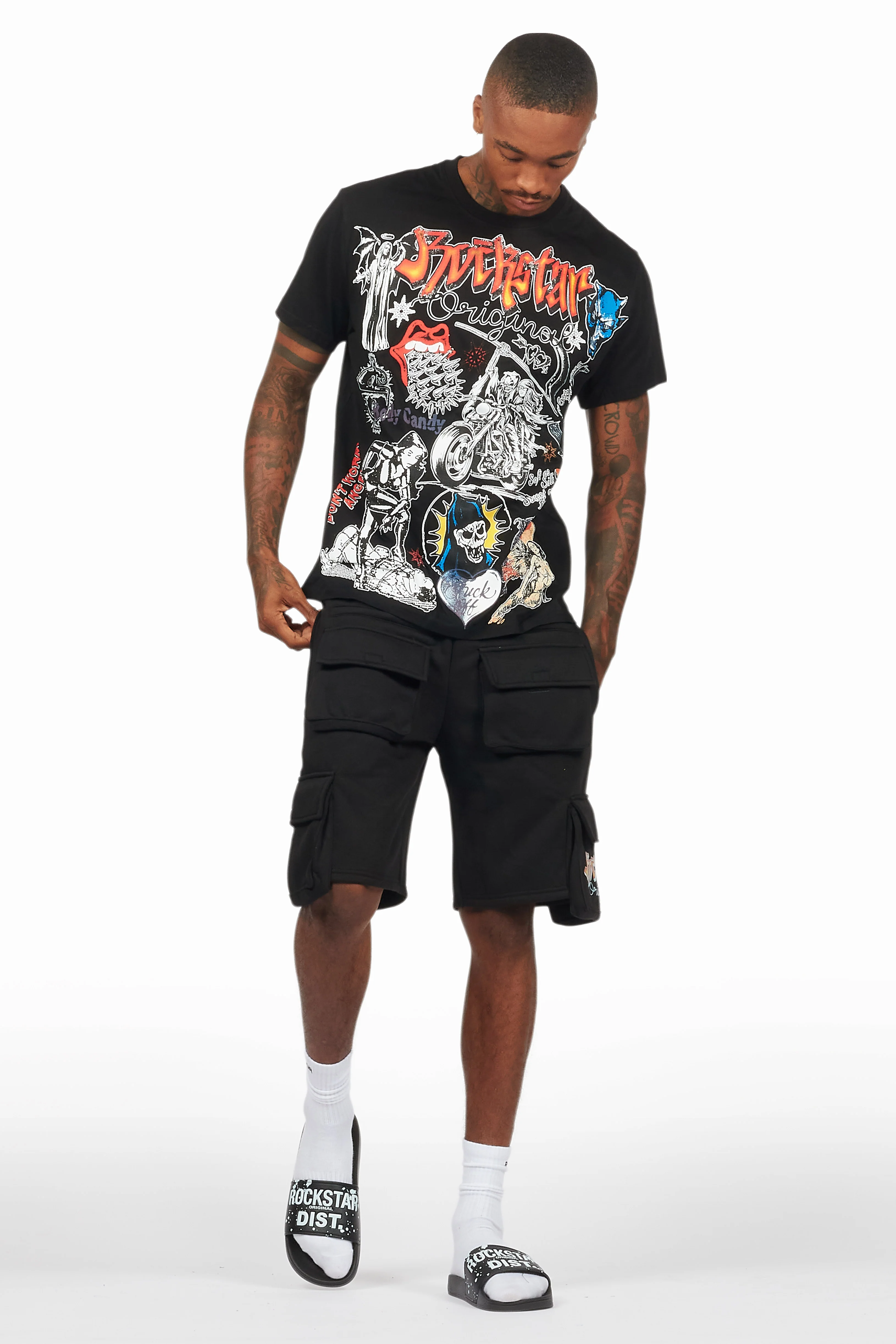 Shoota Black/Red Short Set - Image 3