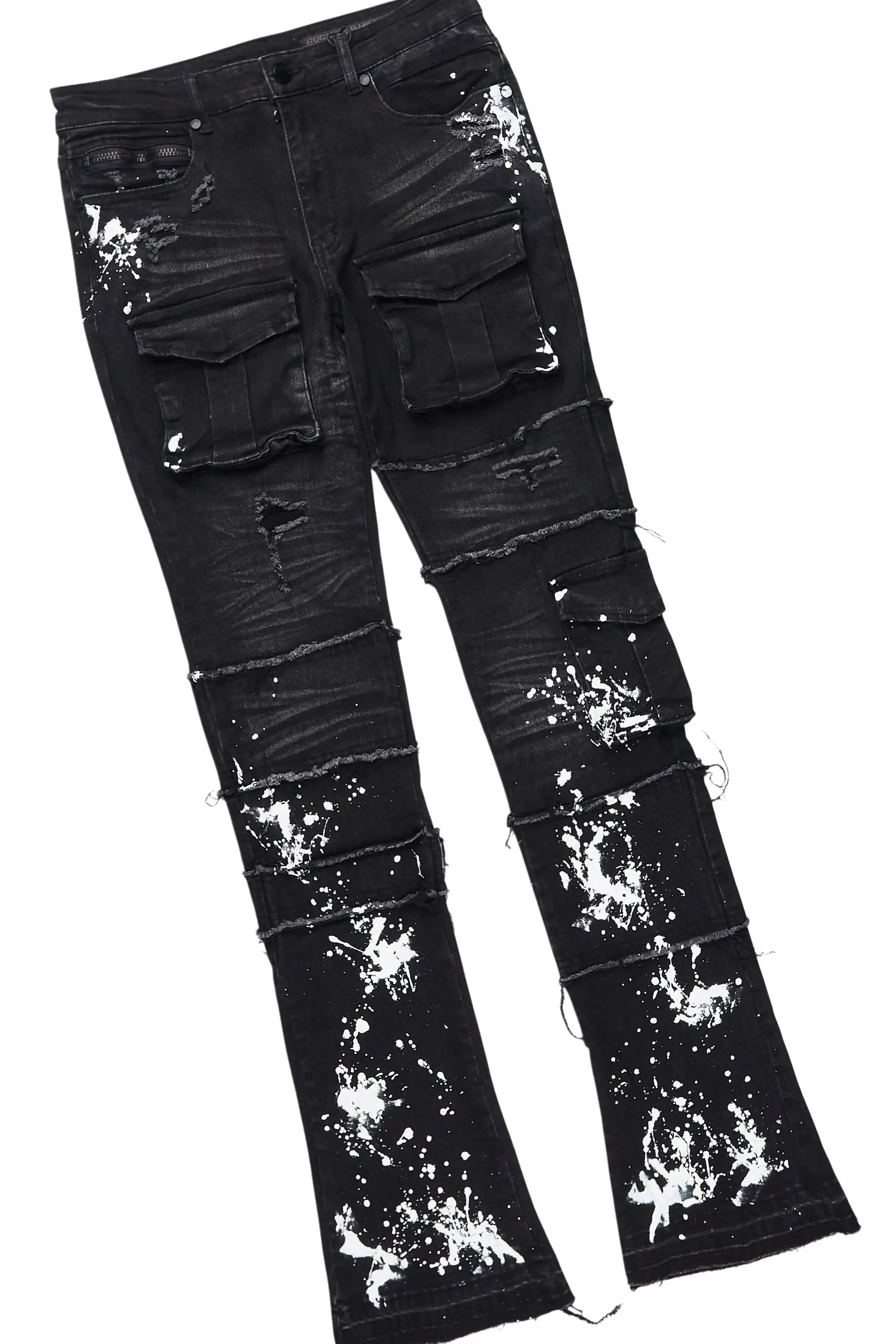 Raffer Black/Black Windbreaker/Stacked Cargo Flare Jean - Image 8